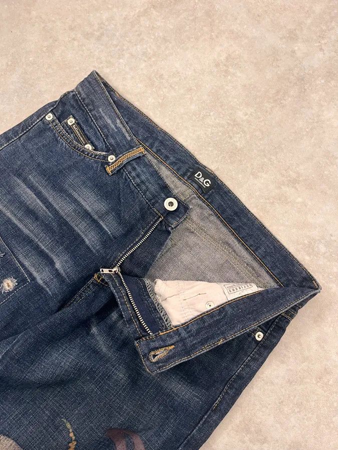 Dolce & Gabbana AW2006 Dolce & Gabbana Abstract Blue Rebel Denim Jeans Size US 31 - 7 Thumbnail