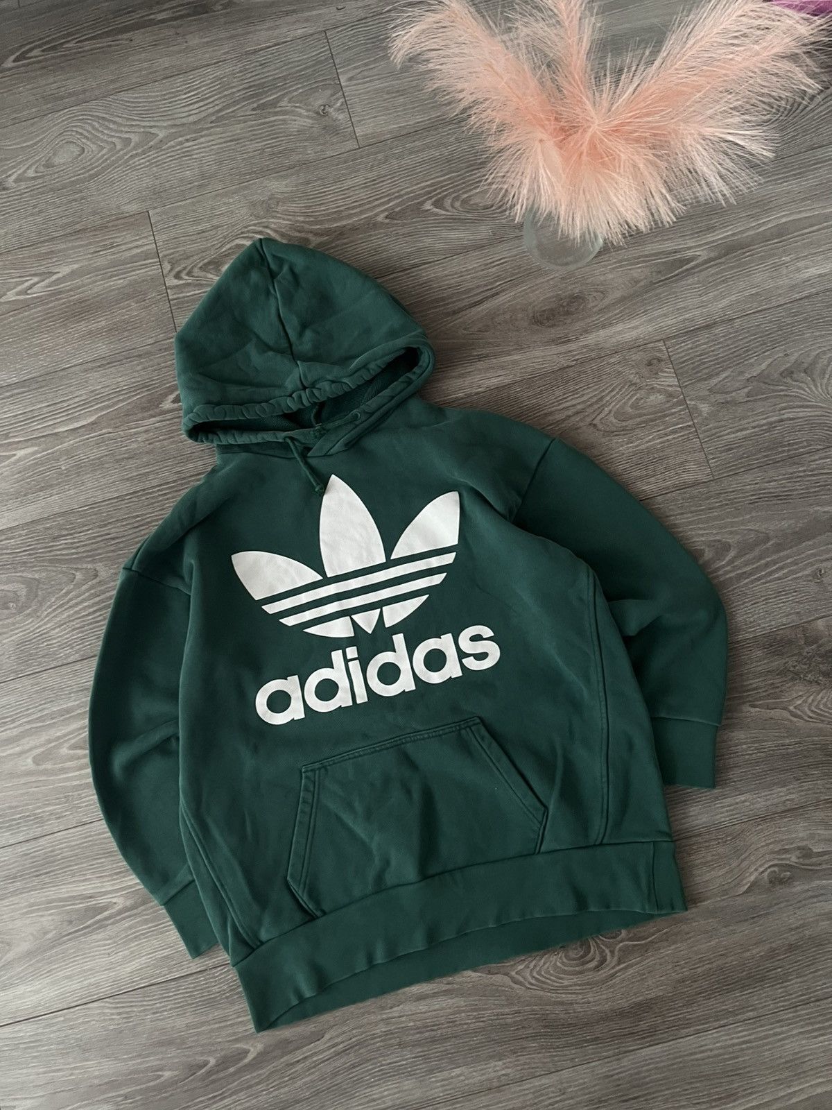 Adidas ‼️Adidas Big Logo Heavy Hard Cotton Oversized Hoodie‼️ Size US XS / EU 42 / 0 - 5 Thumbnail