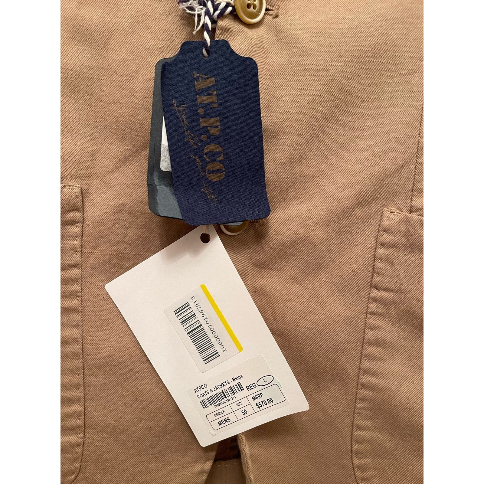 AT.P.CO AT. P. CO Men’s Single Breasted Blazer, NWT, Size: 50/L Size 50R - 8 Thumbnail