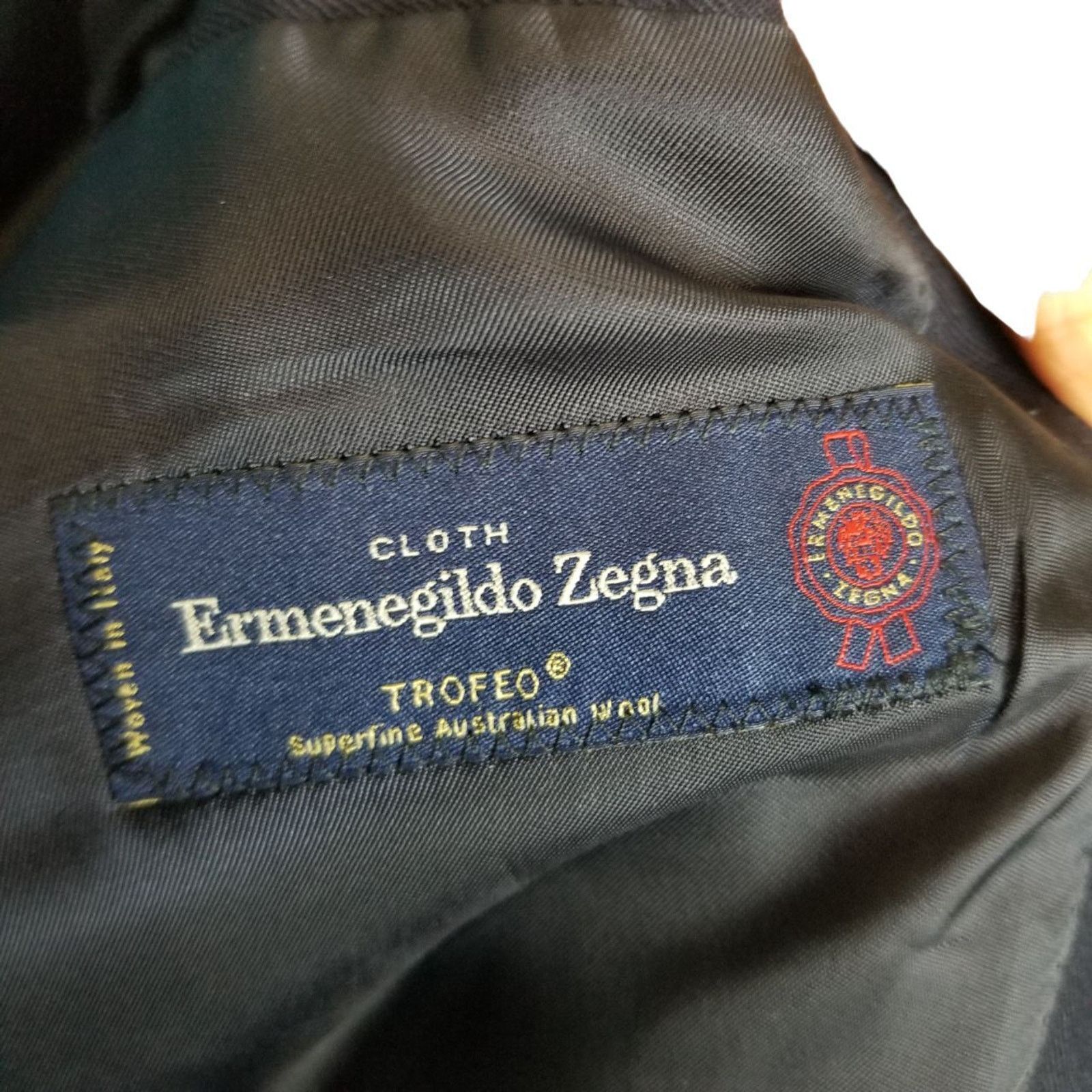 Ermenegildo Zegna Ermenegildo Zegna Trofeo Wool Suit Jacket Blazer Navy Luxury Size 42R - 6 Thumbnail