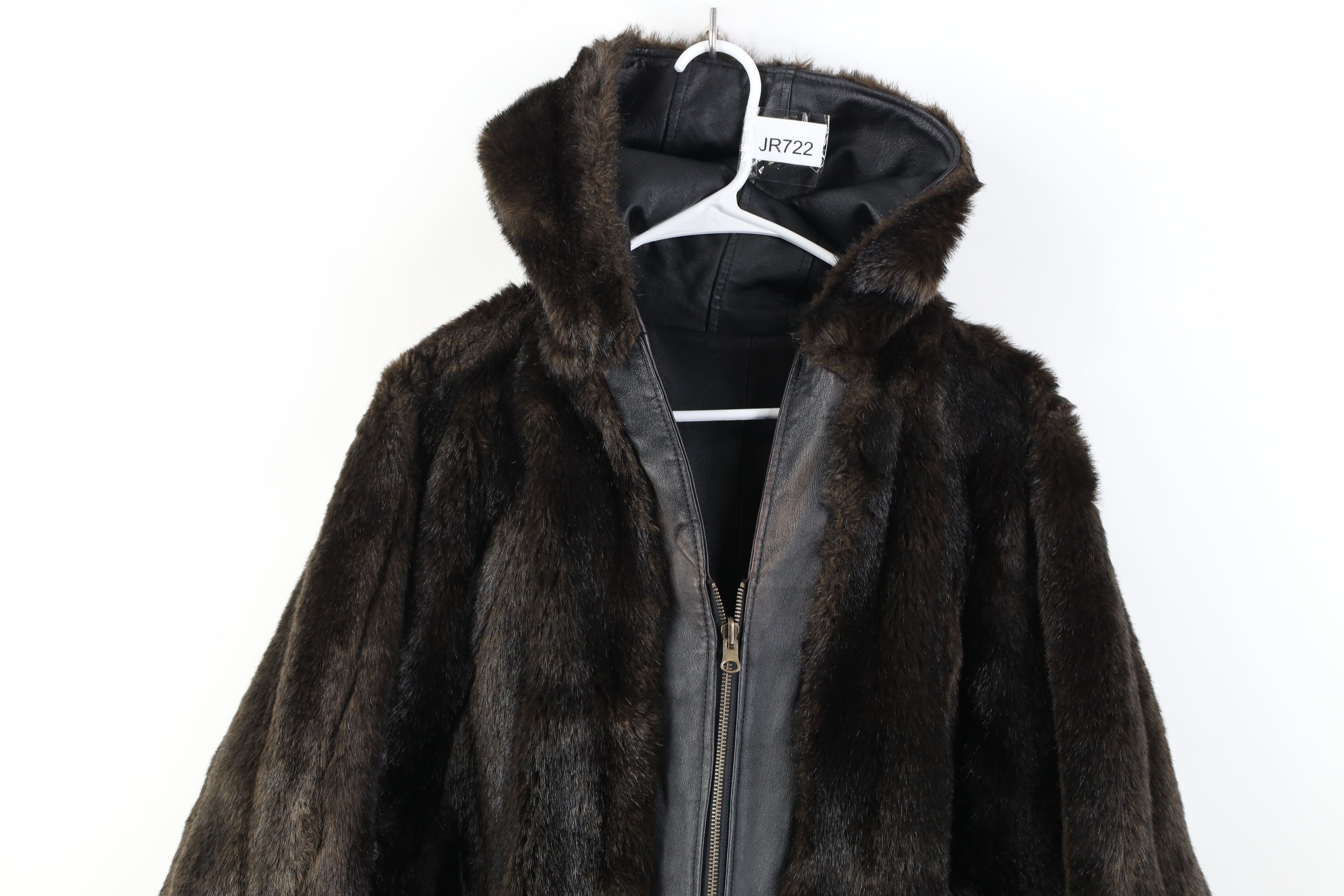 Vintage Vintage 90s Streetwear Reversible Faux Fur Leather Jacket Size M / US 6-8 / IT 42-44 - 2 Thumbnail