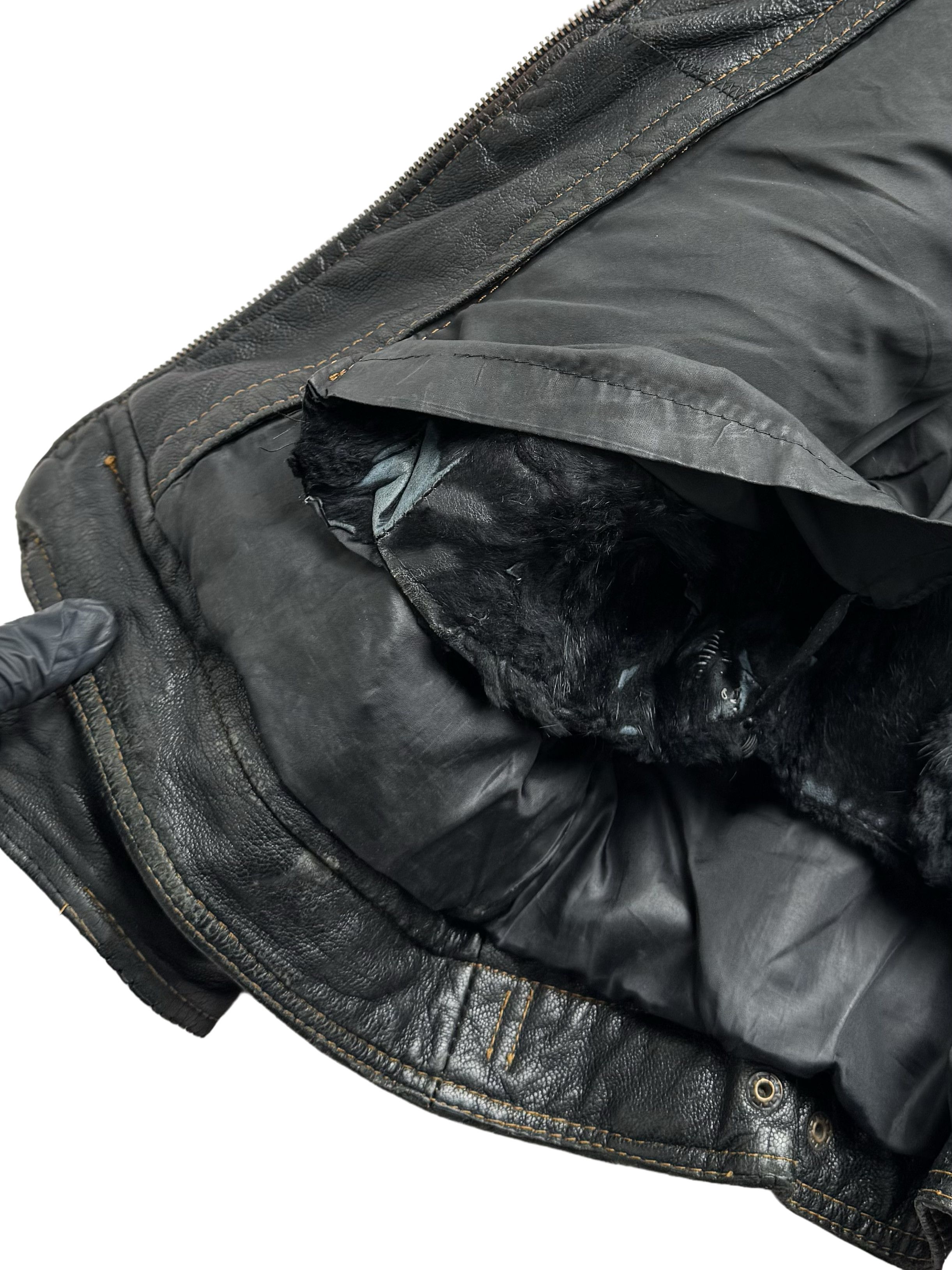 Genuine Leather Leather Jacket From The 90's (V131) Size US XL / EU 56 / 4 - 12 Thumbnail