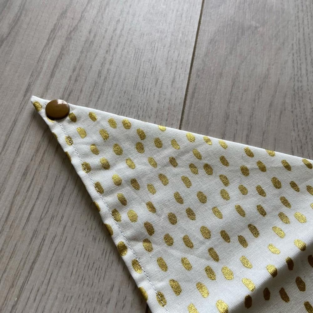 Designer Paw Heaven Co White Sparkle Polk Dot Bandana Size ONE SIZE - 6 Thumbnail