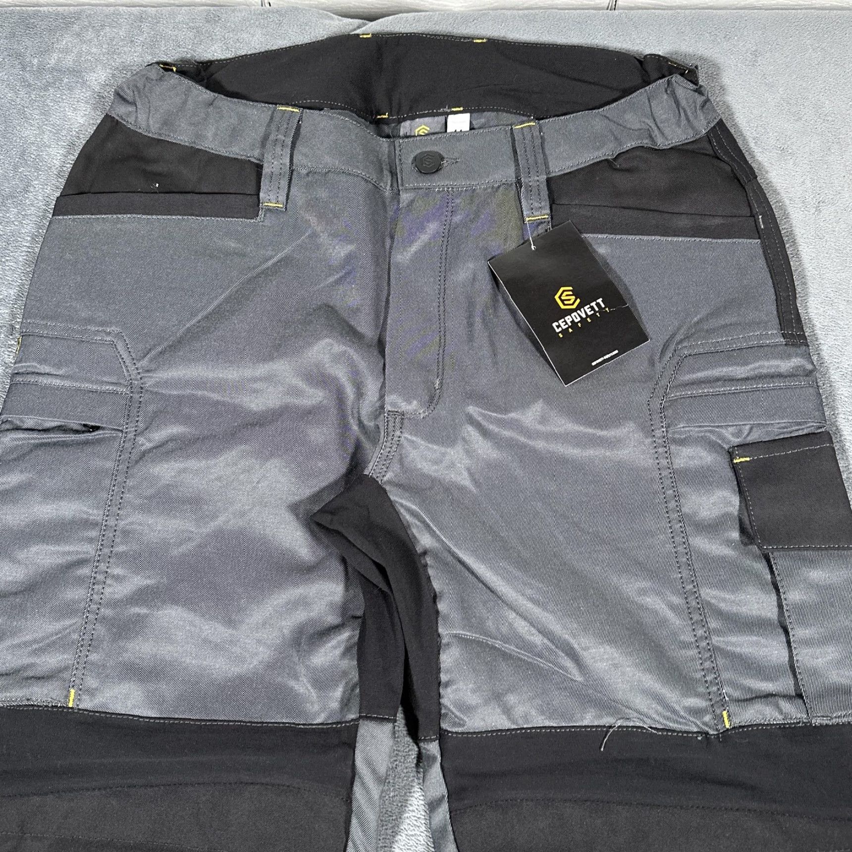 Doublet Cepovett Safety Cargo Work Pants Men's XL Charcoal Gray Utility Double Knee Size US 36 / EU 52 - 2 Thumbnail