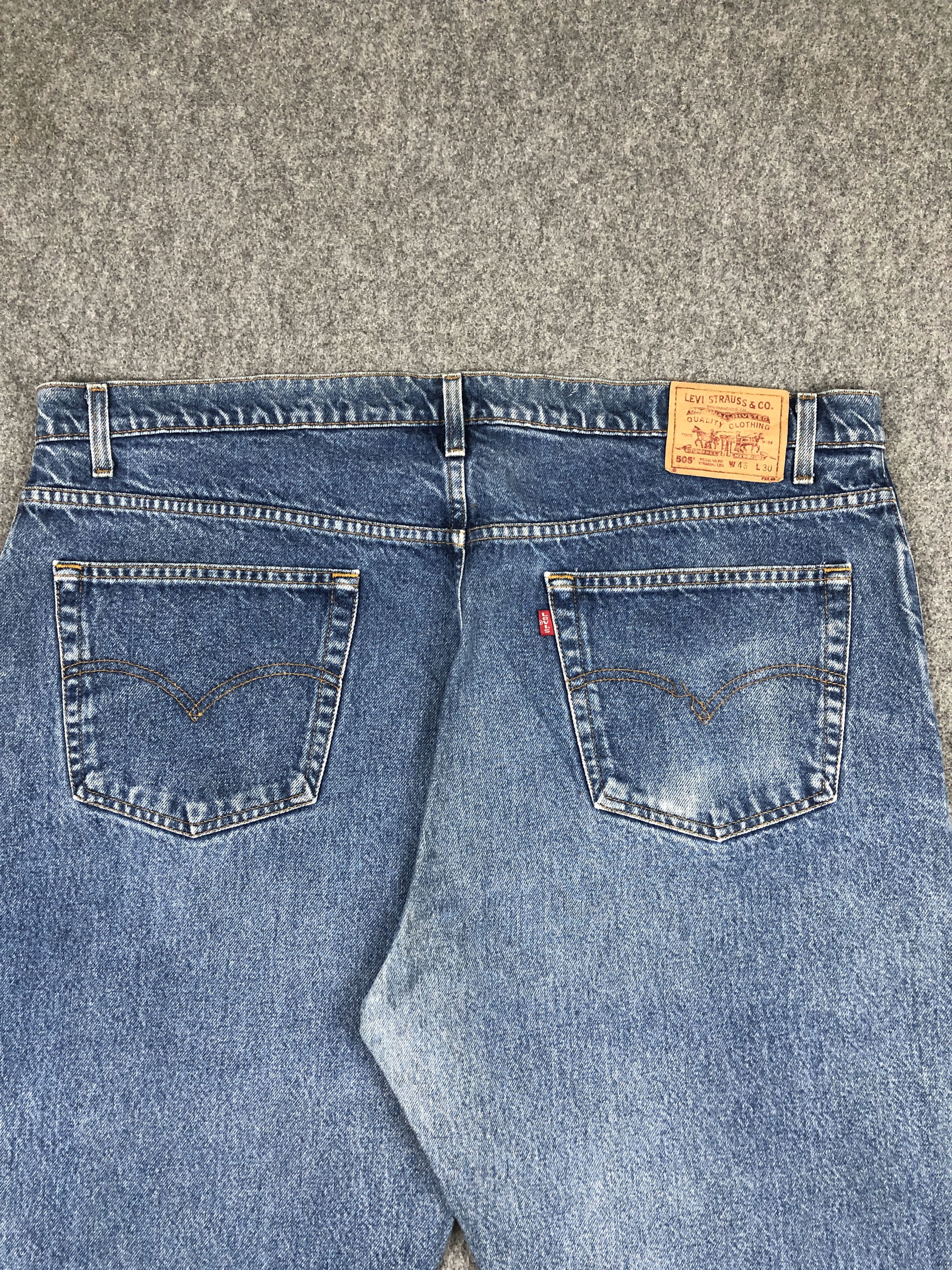 Levi's Vintage 90s Levis 505 Faded Blue Jeans DP2363 Size US 44 / EU 60 - 4 Thumbnail