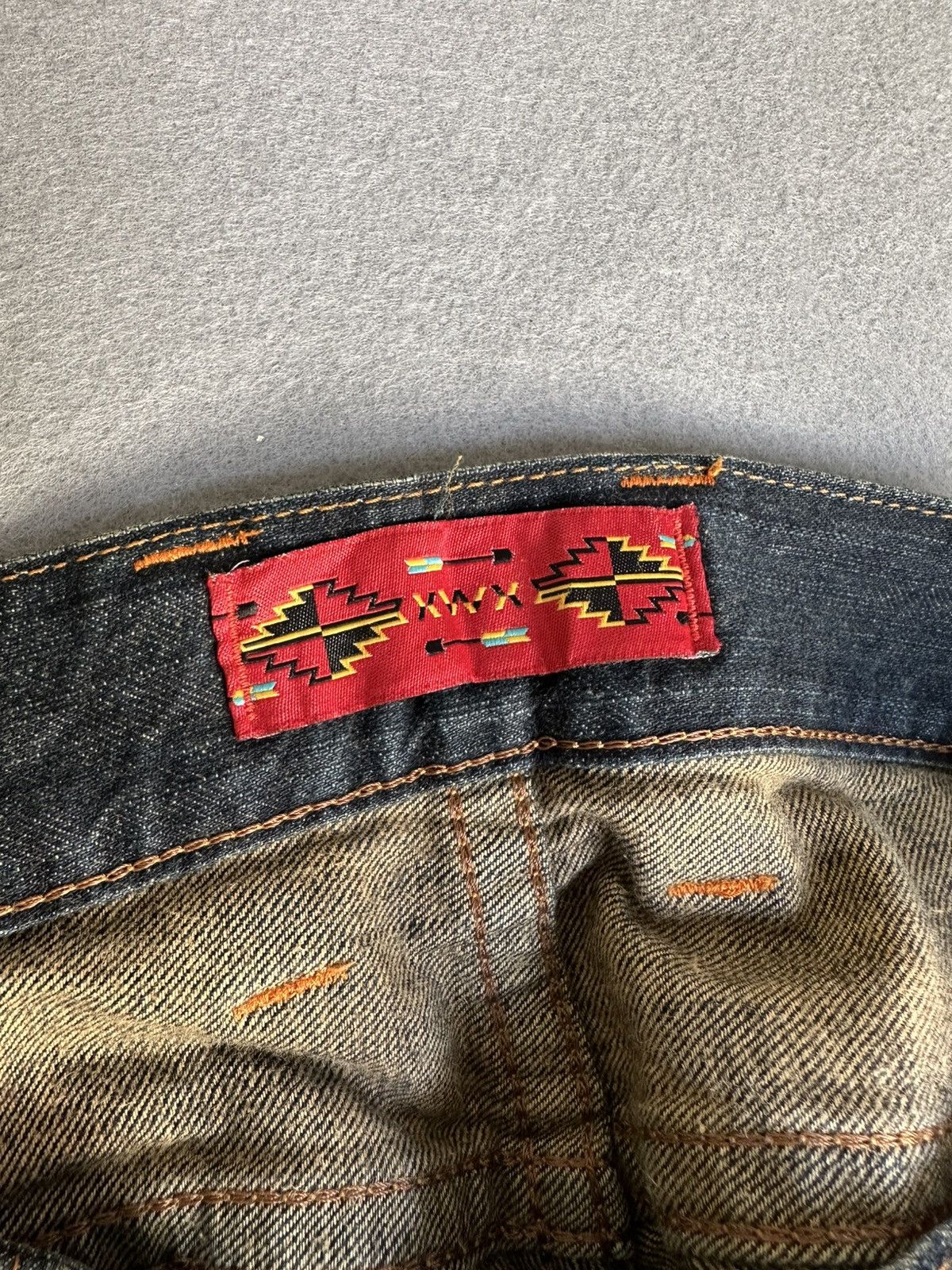 Japanese Brand FLARE Edwin Distressed Denim Size US 31 - 17 Thumbnail