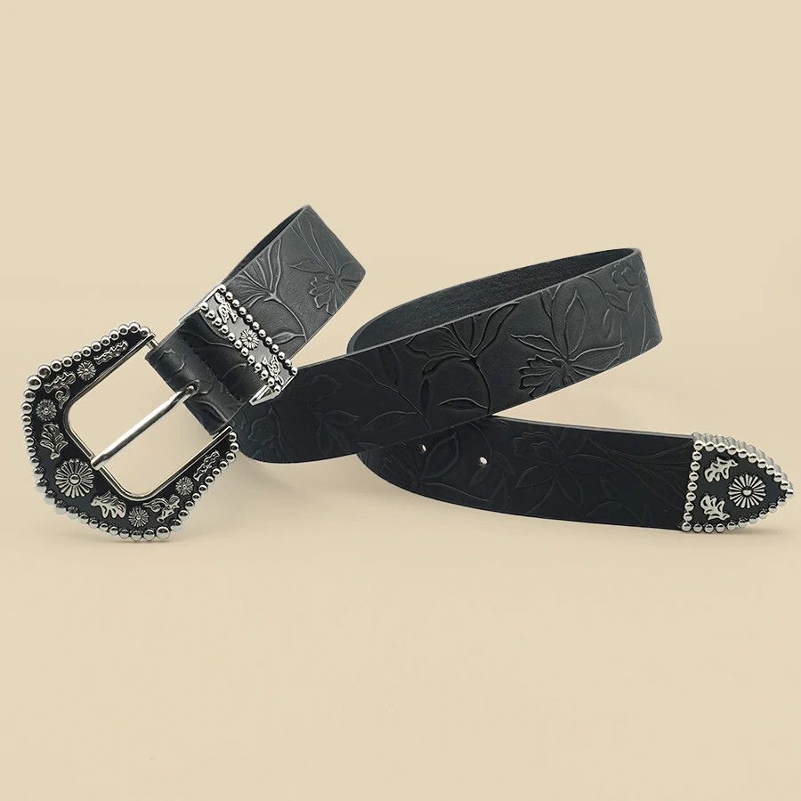 Jewelry Elegant Vintage Carved Buckle Leaf Belt Size ONE SIZE - 2 Thumbnail