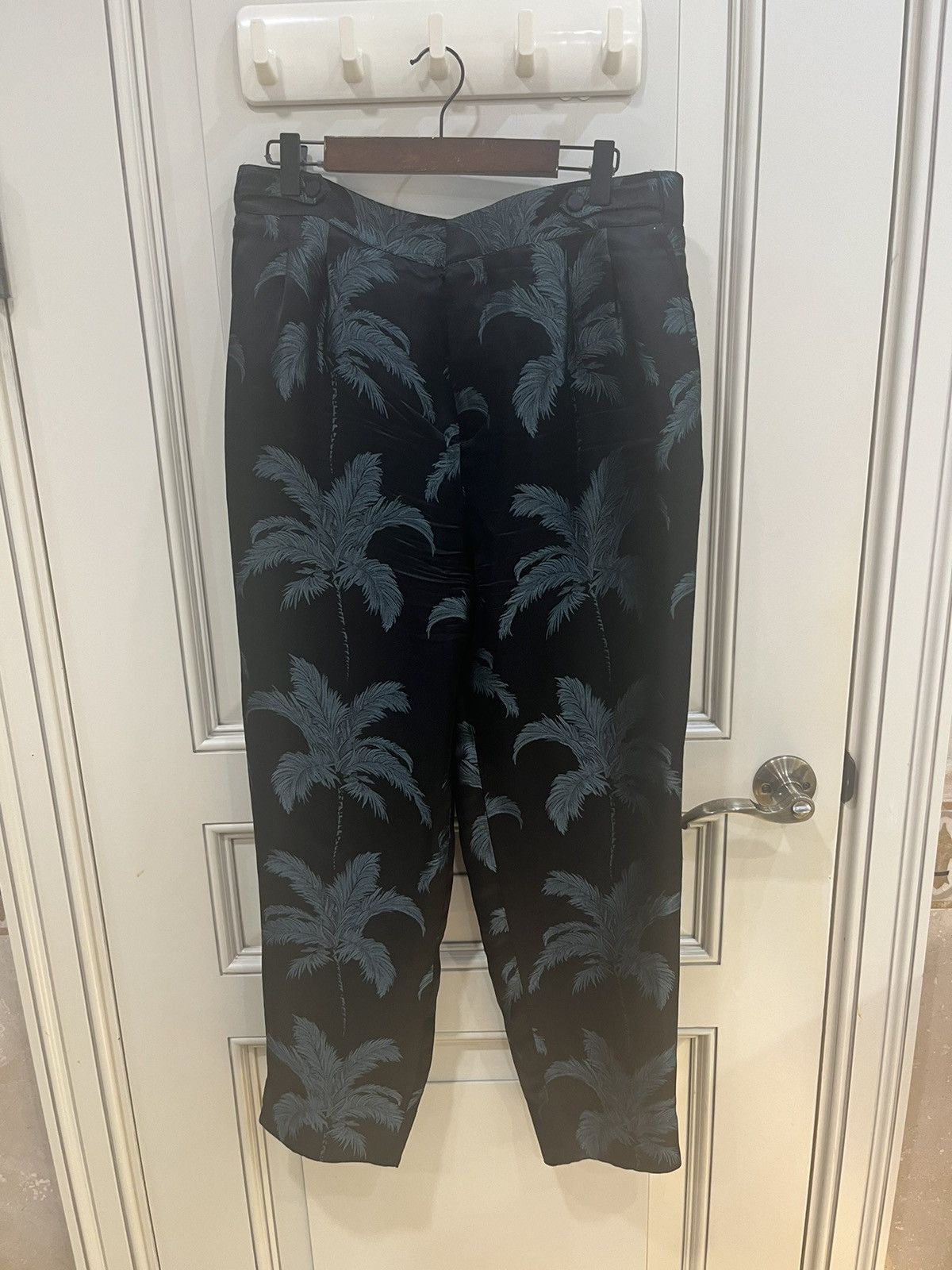 Saint Laurent Paris shawl lapel silk jacquard jacket and pants Size 46R - 8 Thumbnail