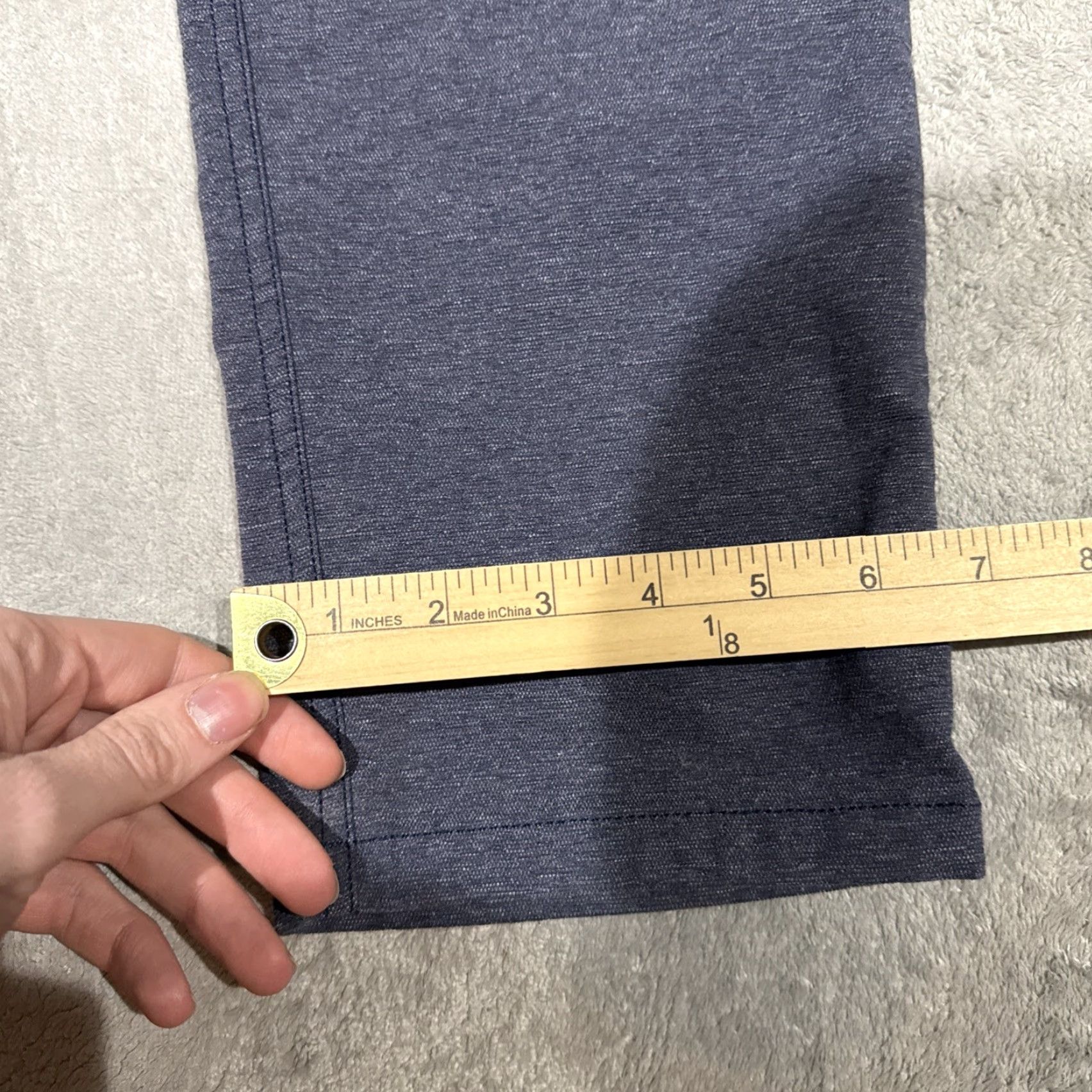 Lululemon Lululemon Pants Mens 34x32 Blue Chino Slim Fit Canvas 34 Inseam Flat Front Zip Pockets Logo Tapered Stretch Casual Size US 34 / EU 50 - 5 Thumbnail