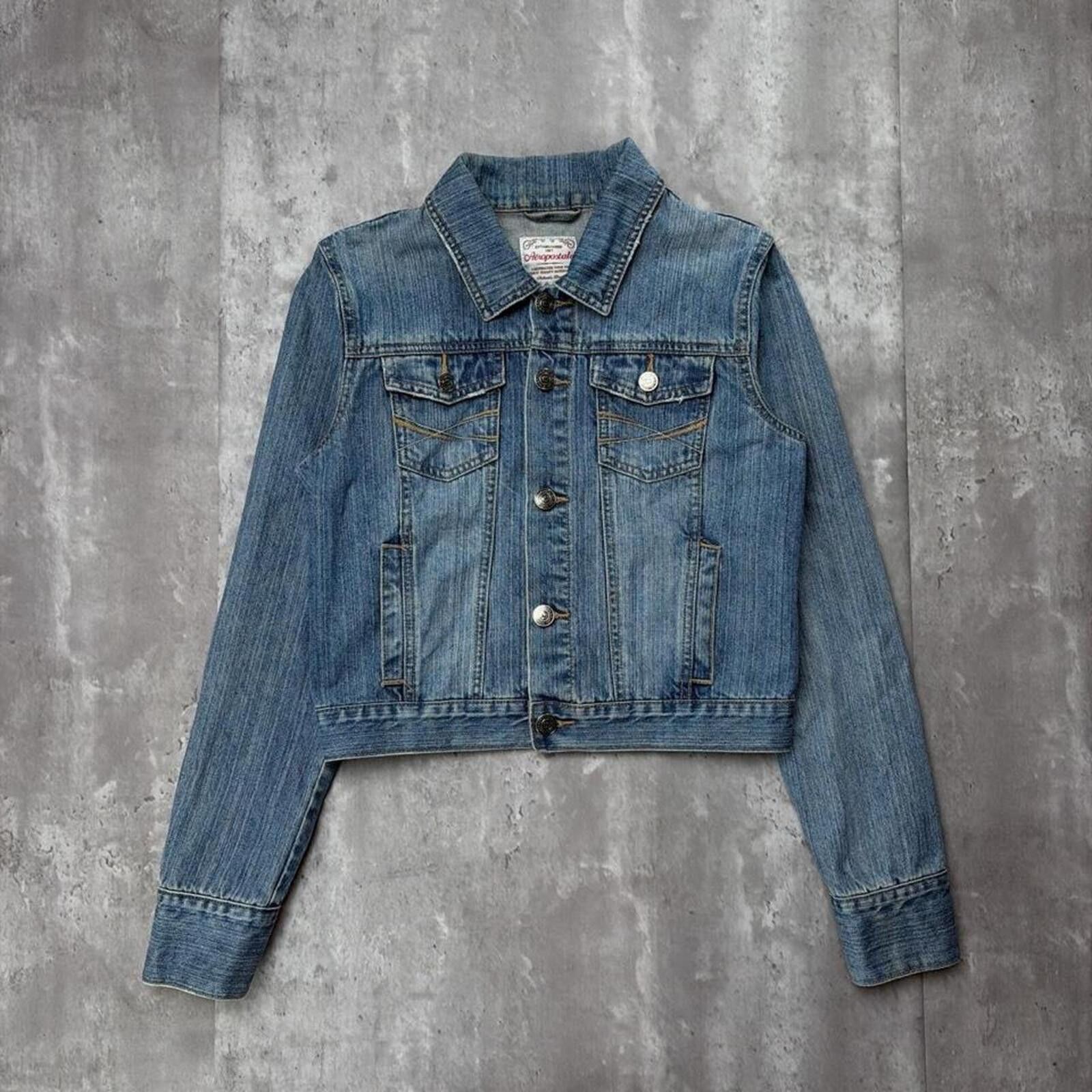 Aeropostale Y2K Blue Aeropostale Grunge Gothic Denim Trucker Jacket Size M / US 6-8 / IT 42-44 - 1 Thumbnail