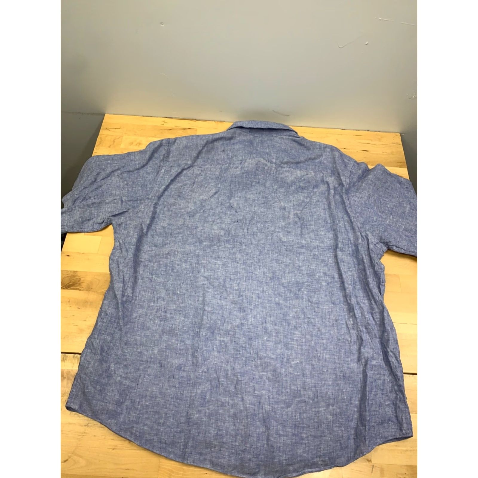 UNTUCKit UNTUCKit Shirt 2XL Blue Short Sleeve Linen Relaxed Fit Button-Up Men SS 2XL Blue Linen Untuckit Shirt 2XL Size US XXL / EU 58 / 5 - 6 Thumbnail