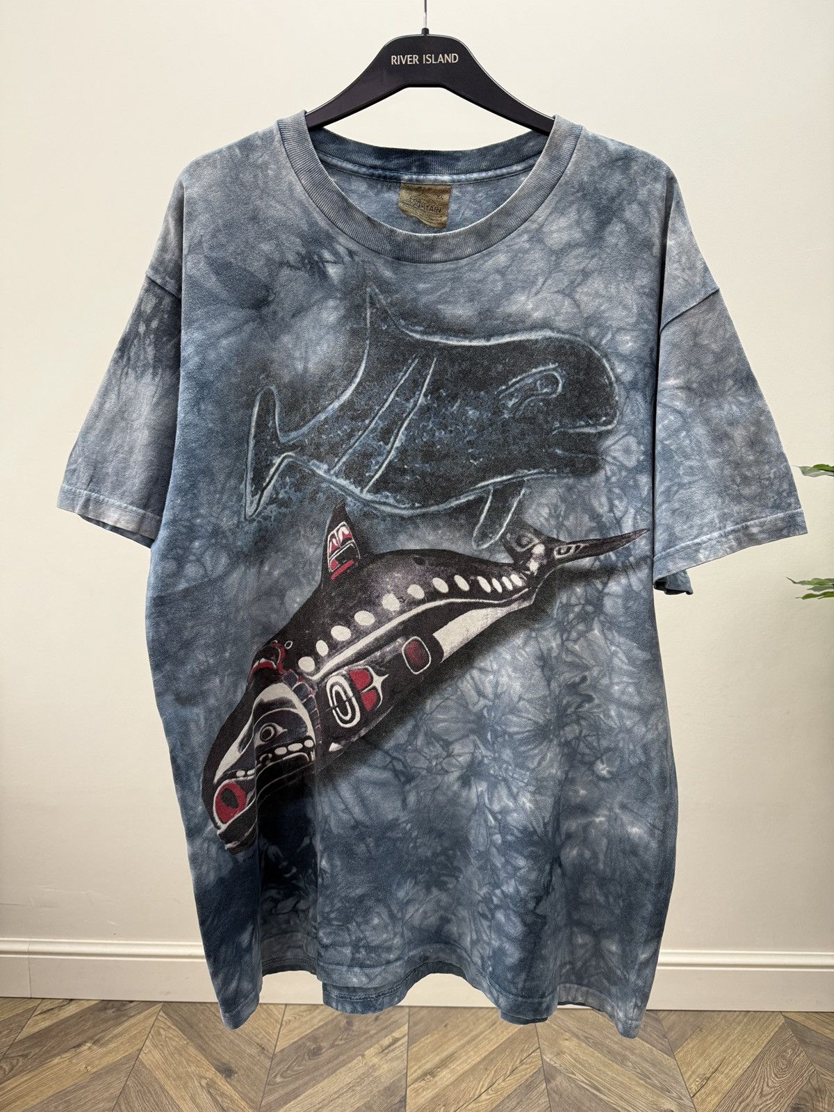 The Mountain Vintage 1997 The Mountain Tie Dye Overprinted T Shirt Size US XL / EU 56 / 4 - 2 Thumbnail