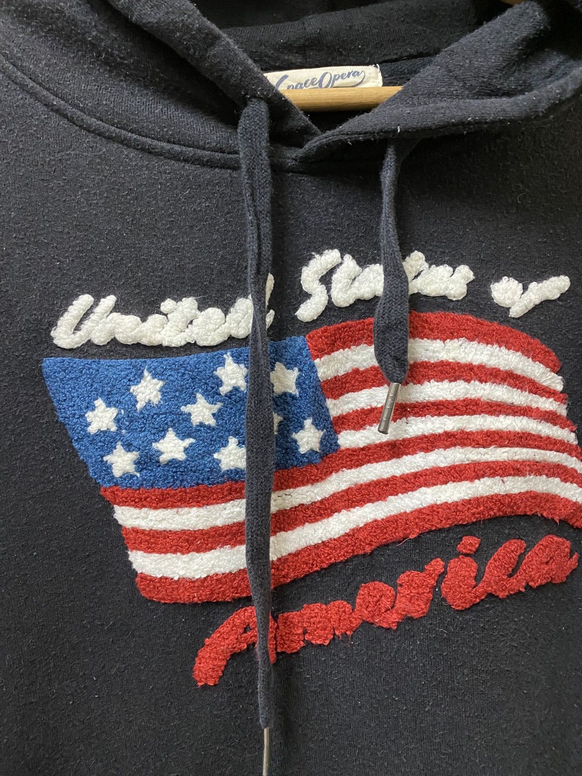 The Unbranded Brand United States Flag Embroidered Hodie Size US L / EU 52-54 / 3 - 3 Thumbnail