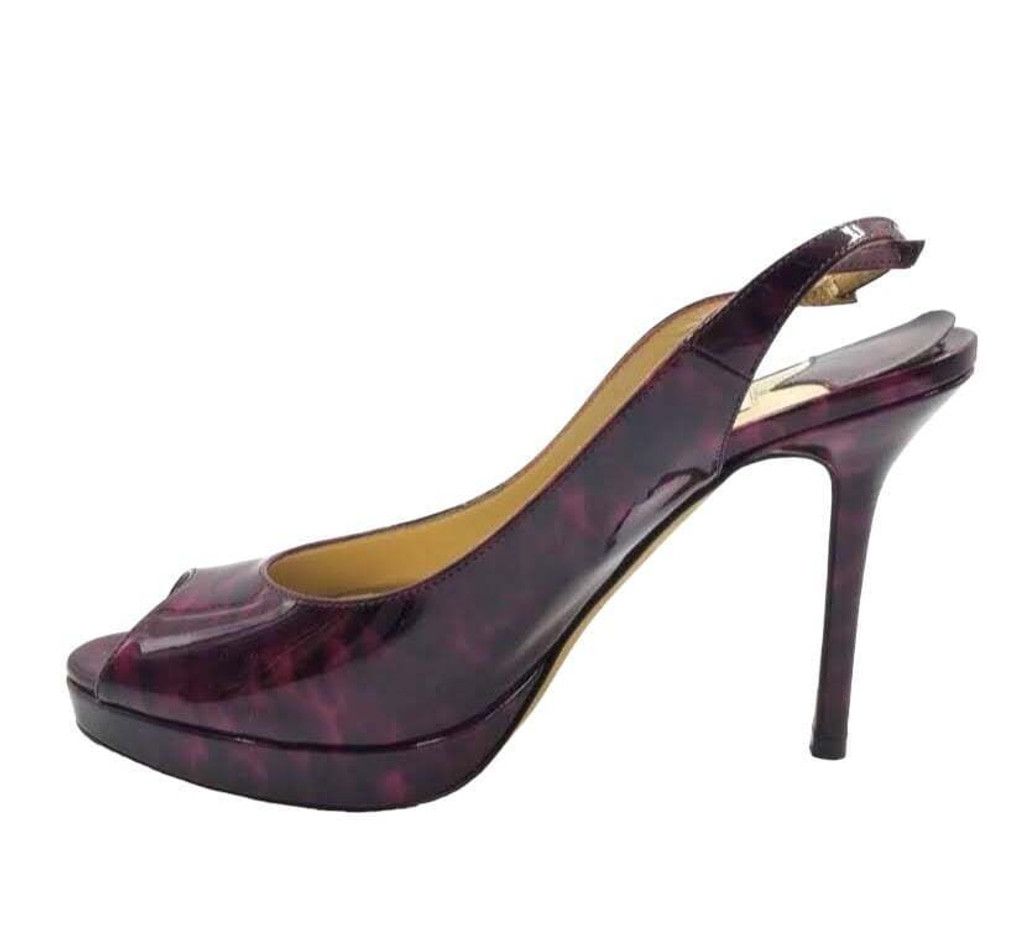 Jimmy Choo Jimmy Choo Nova Plum Tortoiseshell Patent Leather ~ 6 Size US 6 / IT 36 - 5 Thumbnail