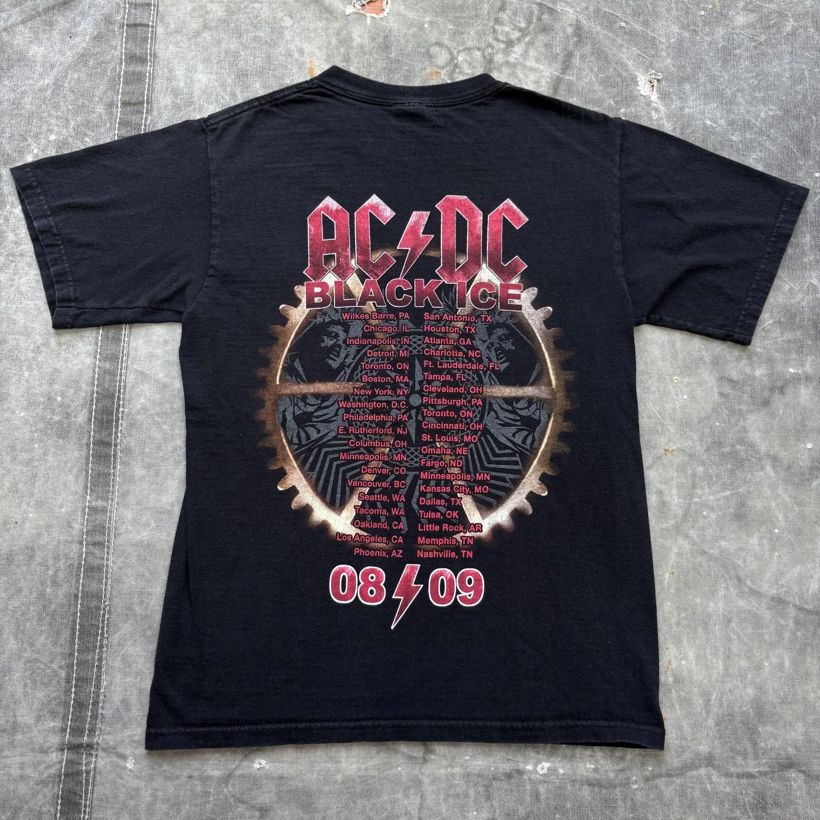 AC/DC Vintage Y2K AC/DC Black Ice Grunge Rock Music Band Shirt Size US S / EU 44-46 / 1 - 2 Thumbnail
