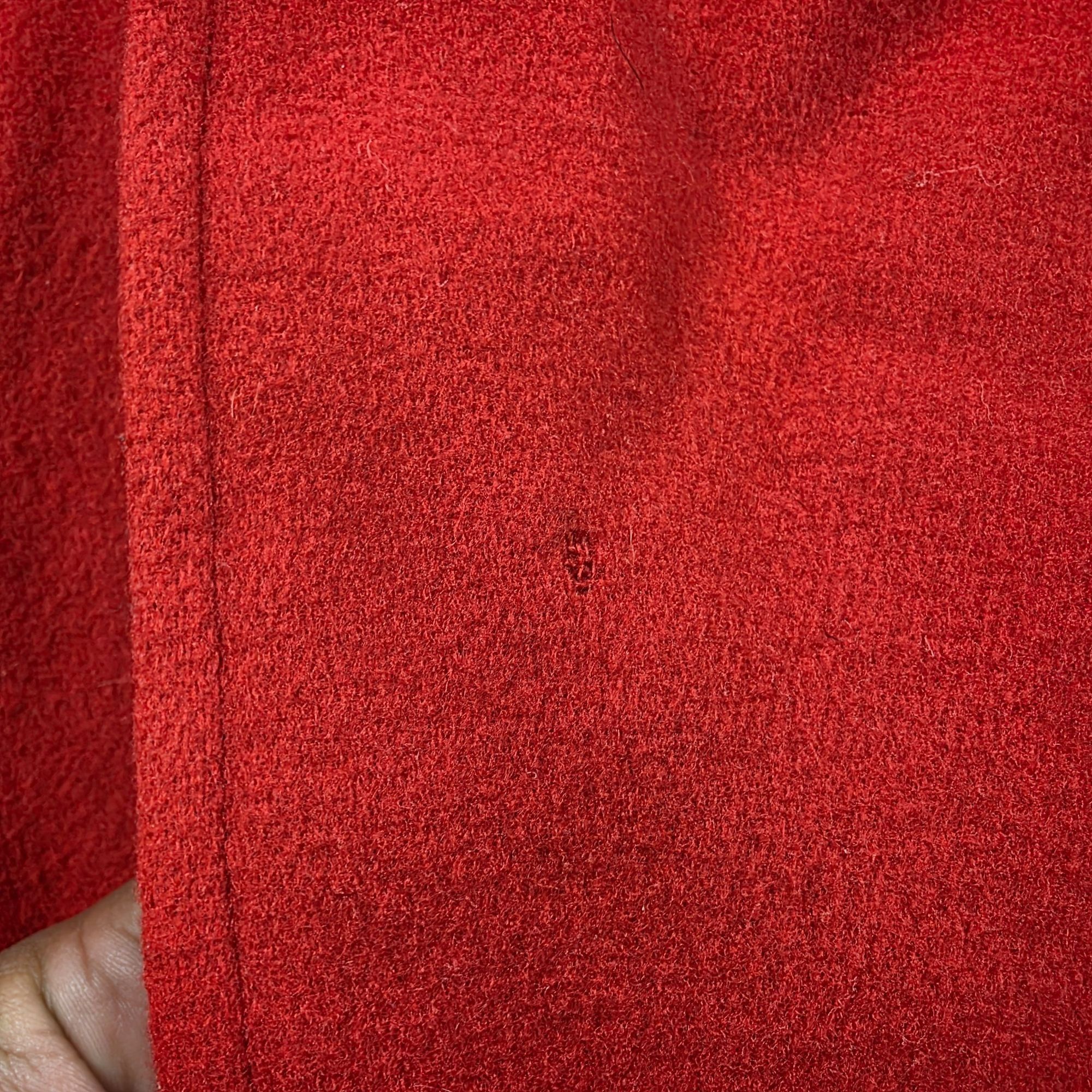 Original Penguin Penguin Womens Size 10 Red Wool Double Breasted Pea Coat War Size L / US 10 / IT 46 - 14 Thumbnail