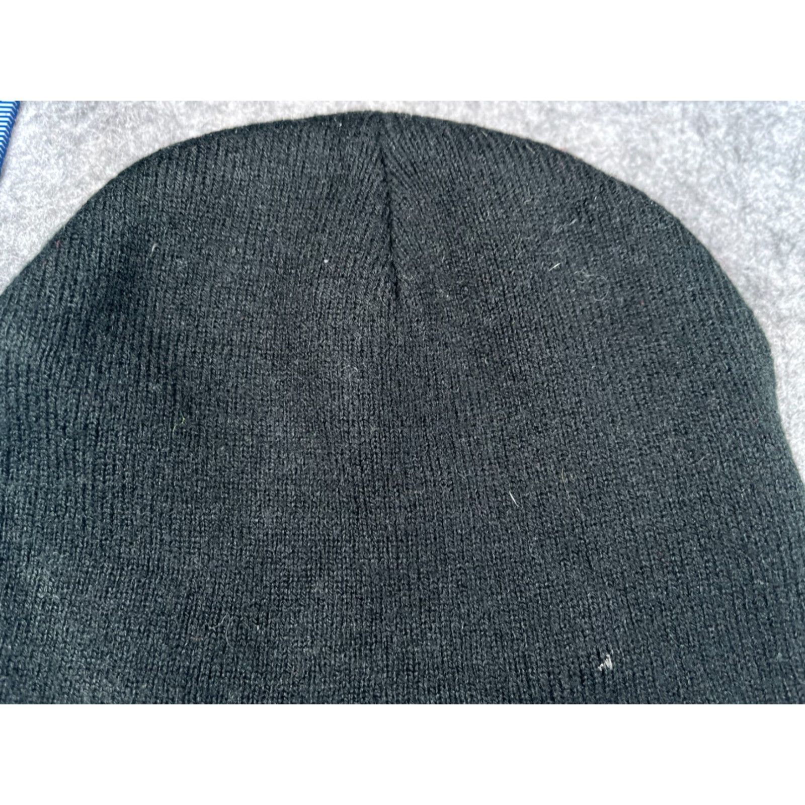 Vintage Ultra Club Beanie Toque Hat Adult One Size Black Blue Embroidered Knit Acrylic Unisex Size ONE SIZE - 3 Thumbnail