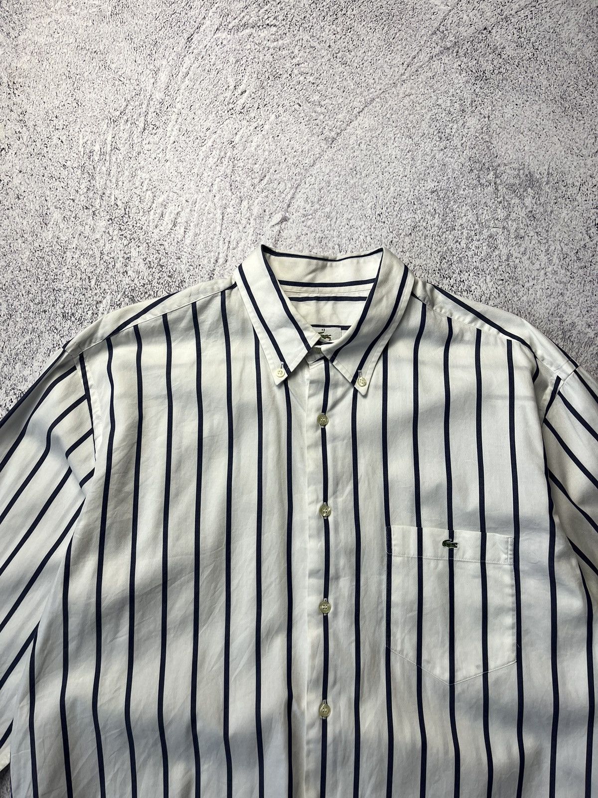 Lacoste Vintage Lacoste Striped Long Sleeved Shirt Rare Size US L / EU 52-54 / 3 - 5 Thumbnail