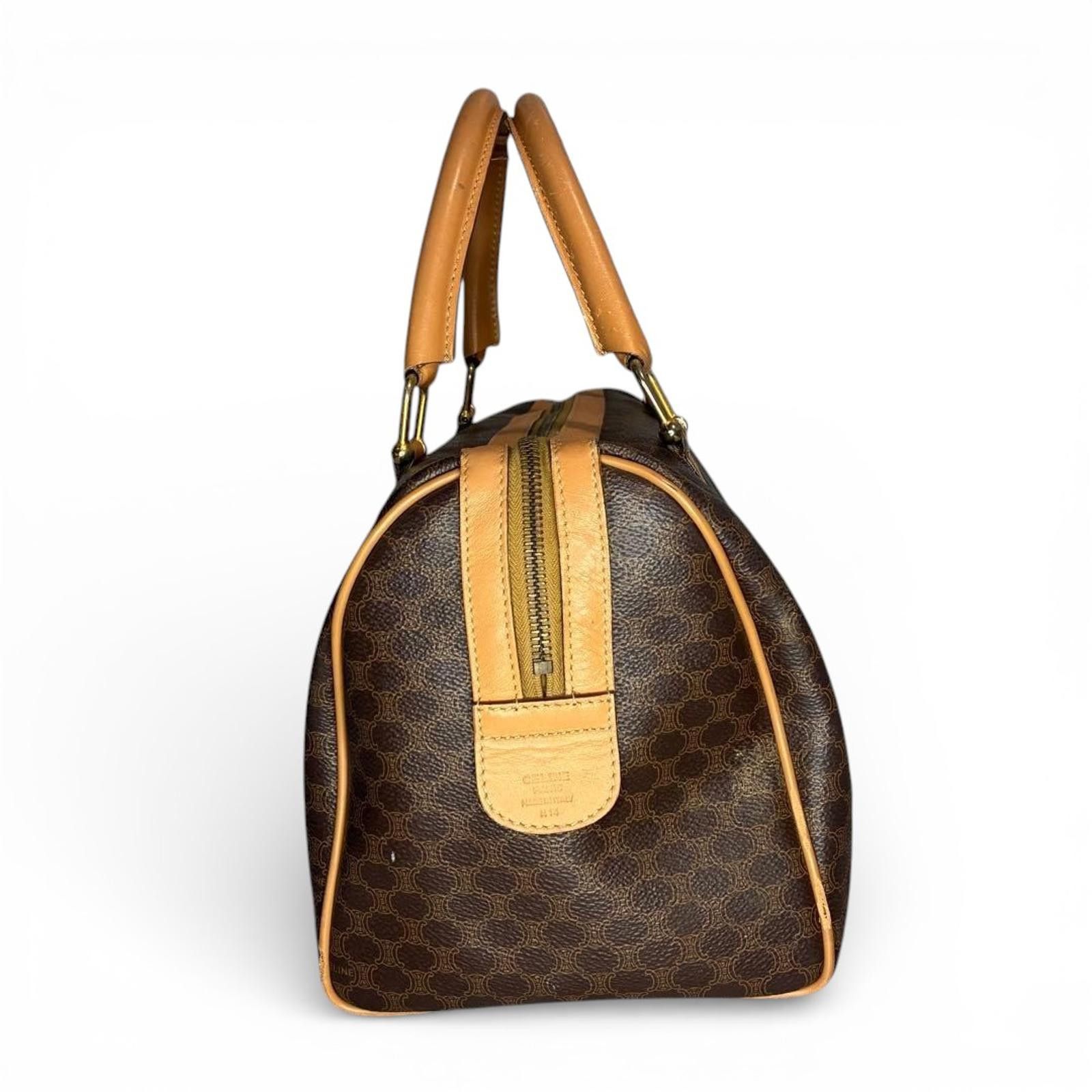 Celine Celine - Brown Monogram Canvas Leather Handbag Size ONE SIZE - 3 Thumbnail