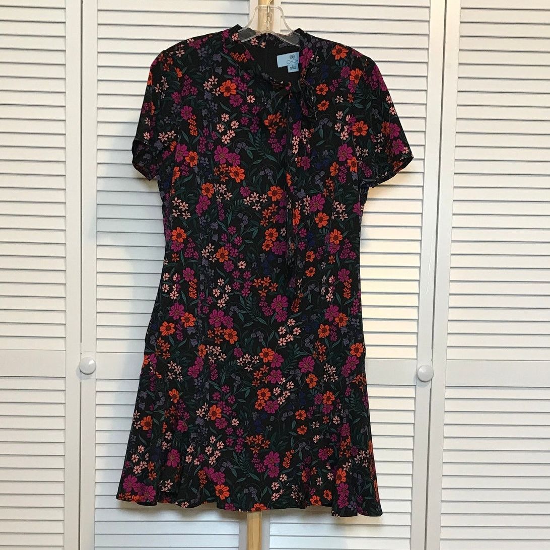 Other CeCe Floral Knee-Length Ruffled Hem Lined A-Line Dress 10 Size L / US 10 / IT 46 - 1 Thumbnail