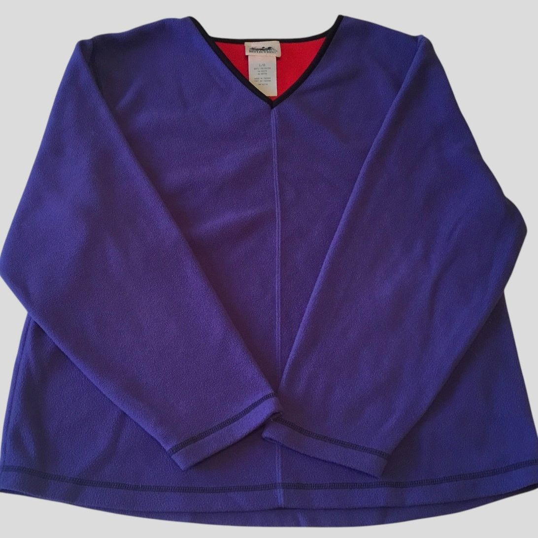 Northern Reflections Northern Reflections Fleece V-Neck Top Over the Head Large Size L / US 10 / IT 46 - 1 Thumbnail