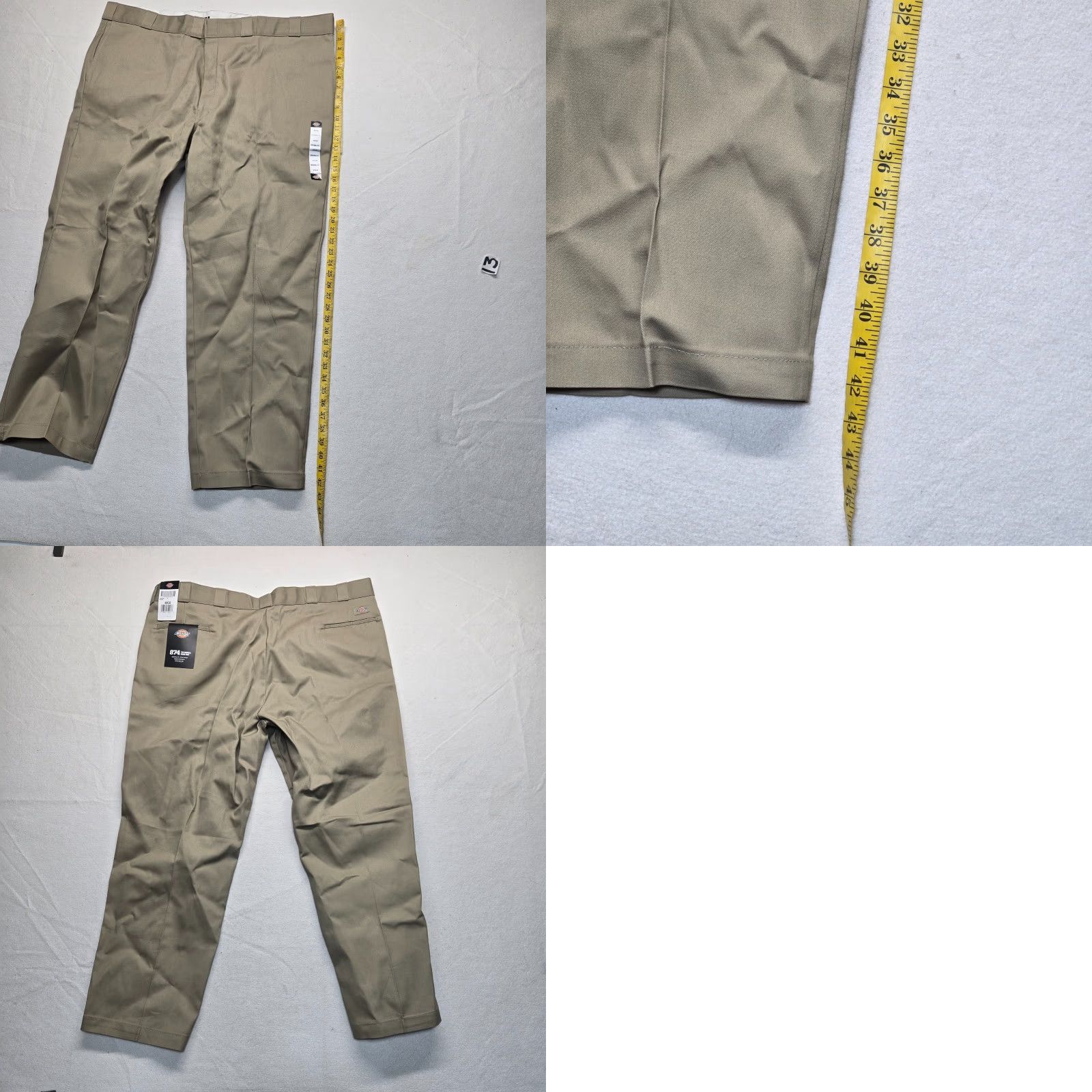 Dickies Dickies 874 Pants Mens Big & Tall 48x30 The Original Work Pants New Tan Brown Cotton Polyester Wrinkle Resistant Front Flat Rise High 12 in Jeans? Size US 32 / EU 48 - 8 Thumbnail