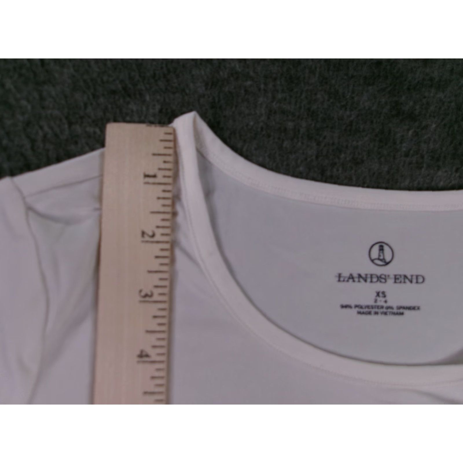 Lands' End Lands End Top Women XS White Stretch Performance Base Layer Long Sleeve Scoop Neck T-Shirt Size XS / US 0-2 / IT 36-38 - 4 Thumbnail