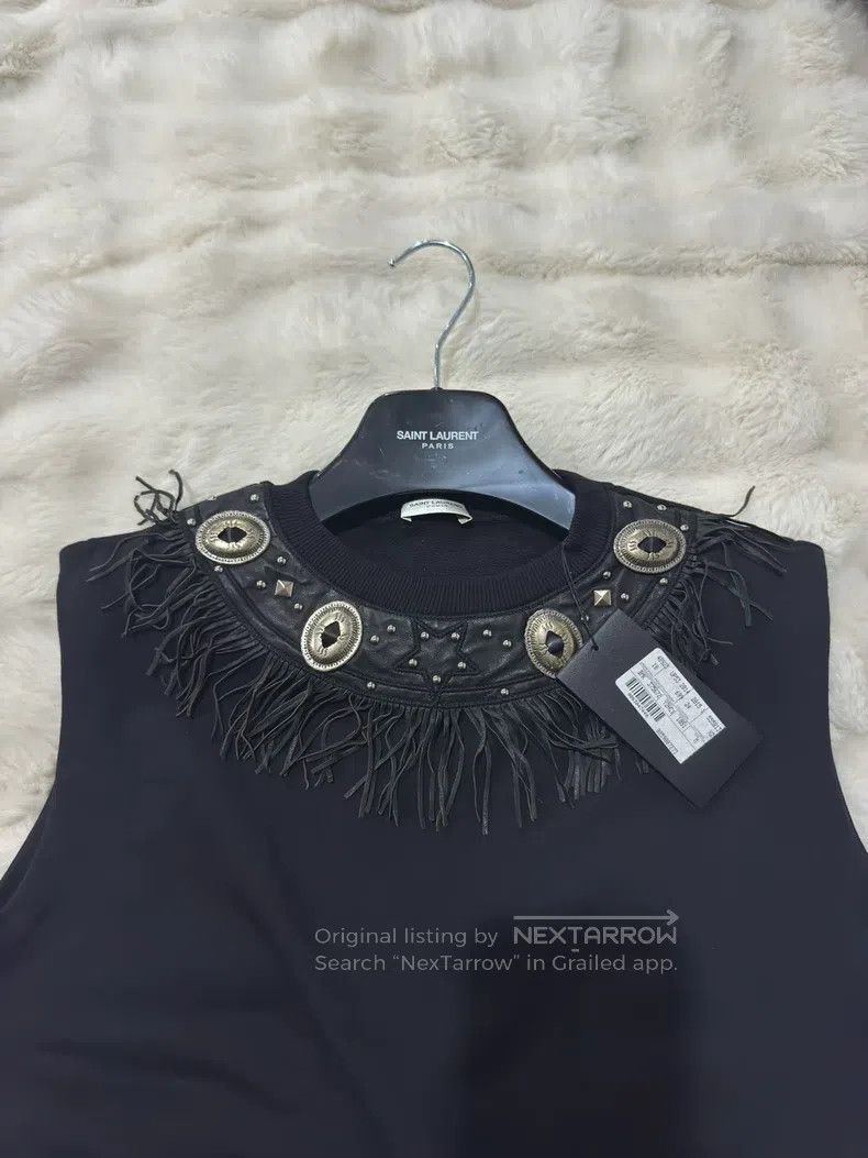 Saint Laurent Paris Saint Laurent Paris Sheepskin Fringe Metal Vest Sleeveless Size US M / EU 48-50 / 2 - 9 Thumbnail