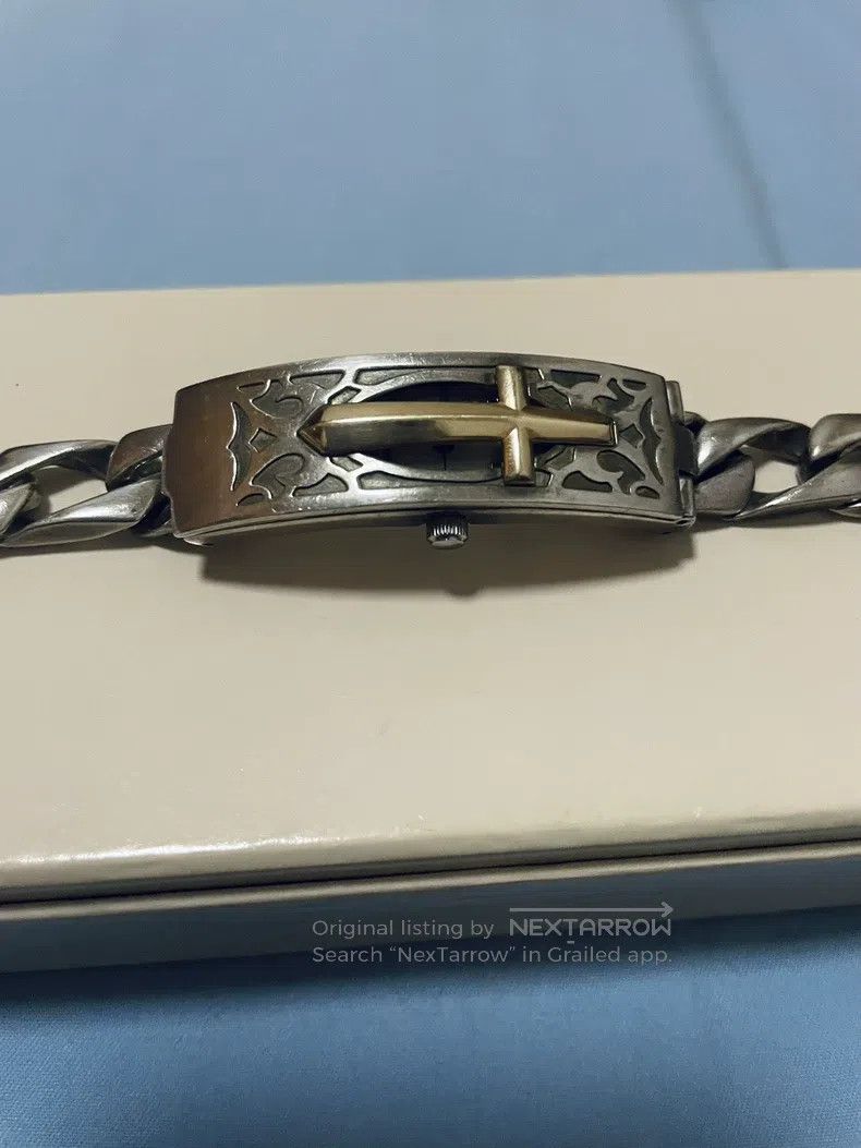 Jean Paul Gaultier Jean Paul Gaultier Crucifix hollow carving flip watch brac Size ONE SIZE - 6 Thumbnail