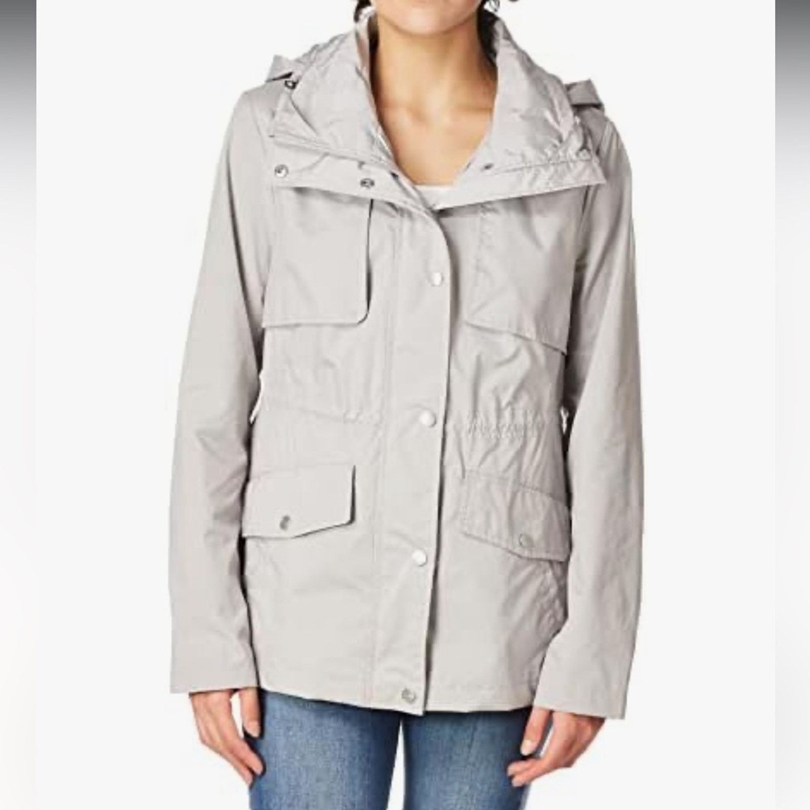 Cole Haan Cole Haan Packable Rain Jacket – Silver/Gray – Size M – EUC Size M / US 6-8 / IT 42-44 - 2 Thumbnail