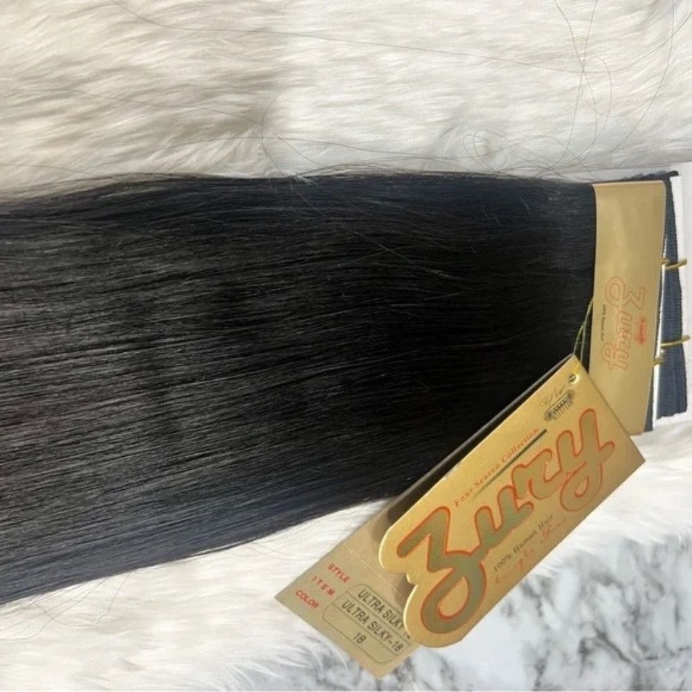 Other 18 Inches 100% Human hair Black Hair Extensions #1B Straigh Size ONE SIZE - 6 Thumbnail