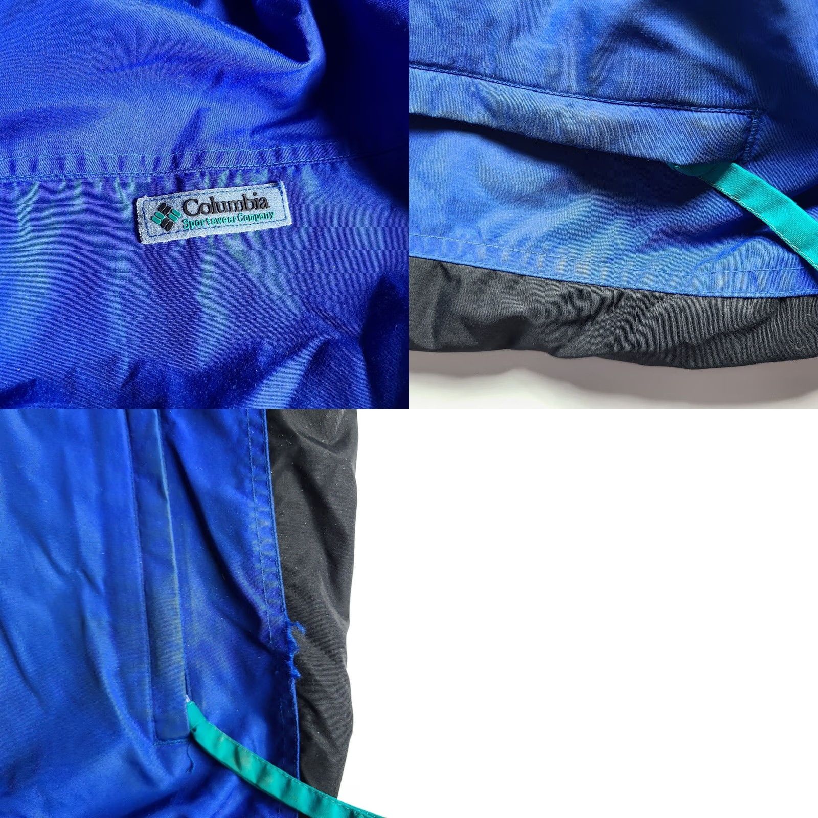 Etro VTG Columbia Bugaboo Windbreaker Jacket Men’s L Nylon 90s Blue Green Zip Regular Travel Hiking Workwear Mens Size US L / EU 52-54 / 3 - 9 Thumbnail