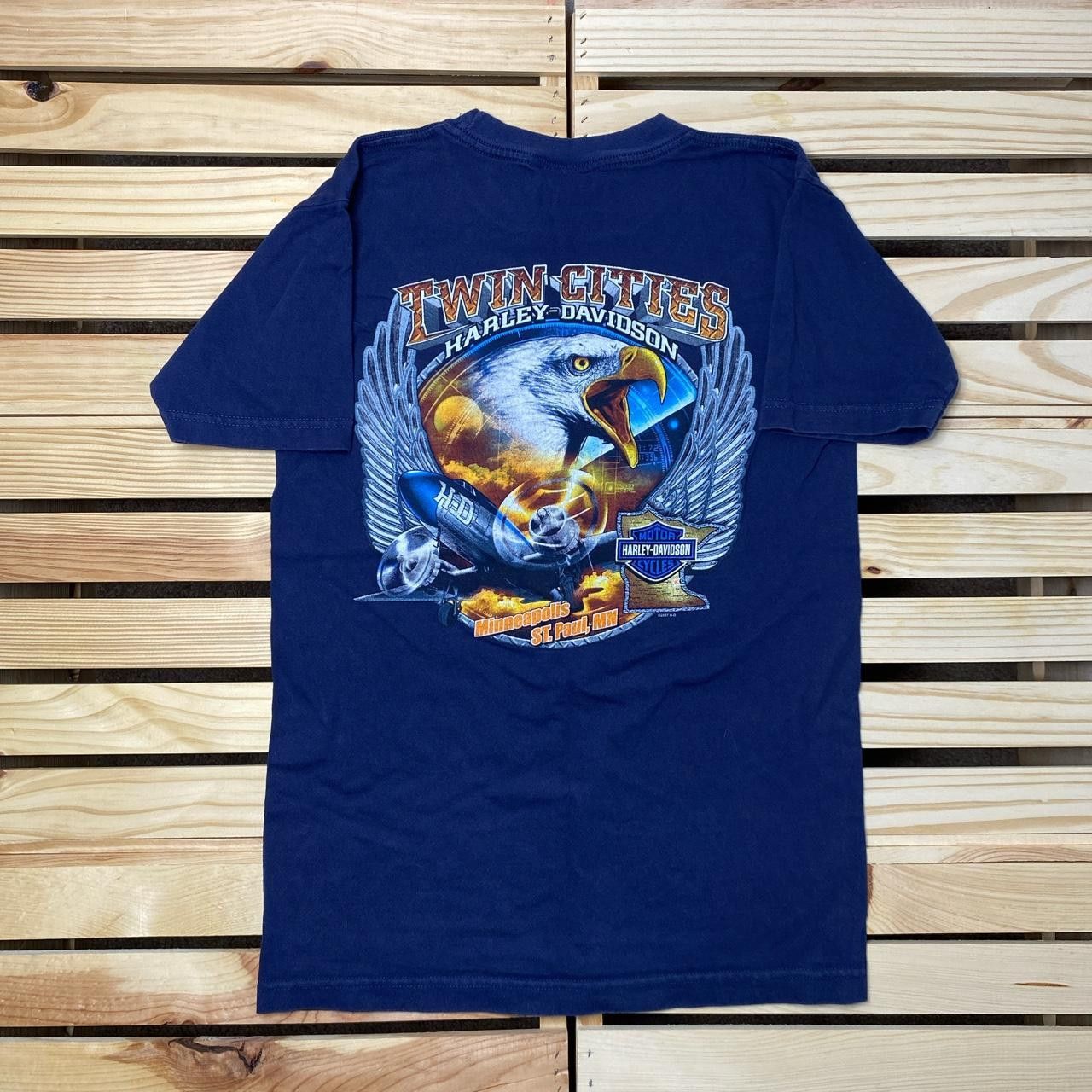 Harley Davidson Harley Davidson MN 2008 Blue Biker Pocket Tee Size Small Size US S / EU 44-46 / 1 - 1 Thumbnail