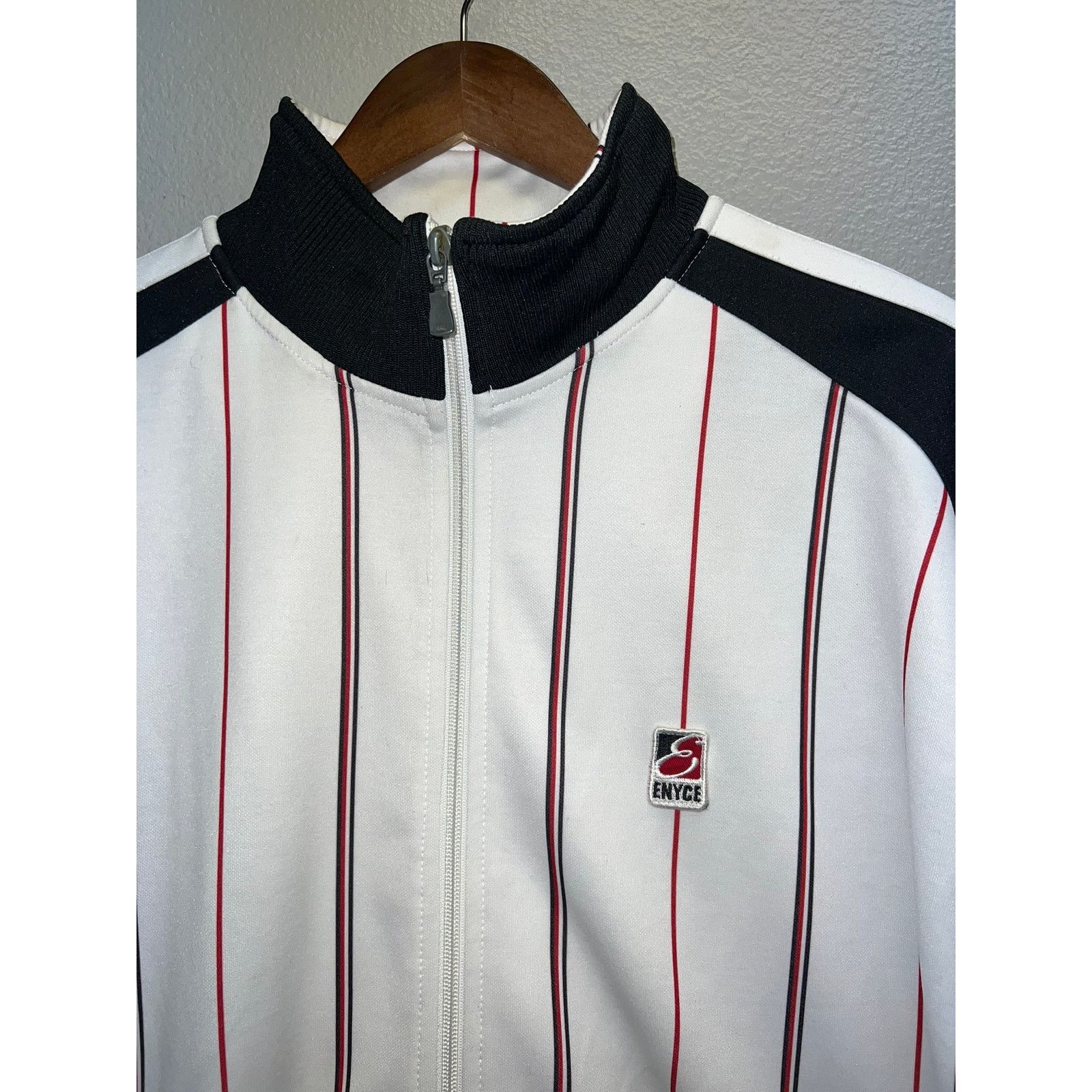 Vintage Y2K Enyce Track Jacket White Red Striped Full Zip 2000s XL Size US XL / EU 56 / 4 - 2 Thumbnail