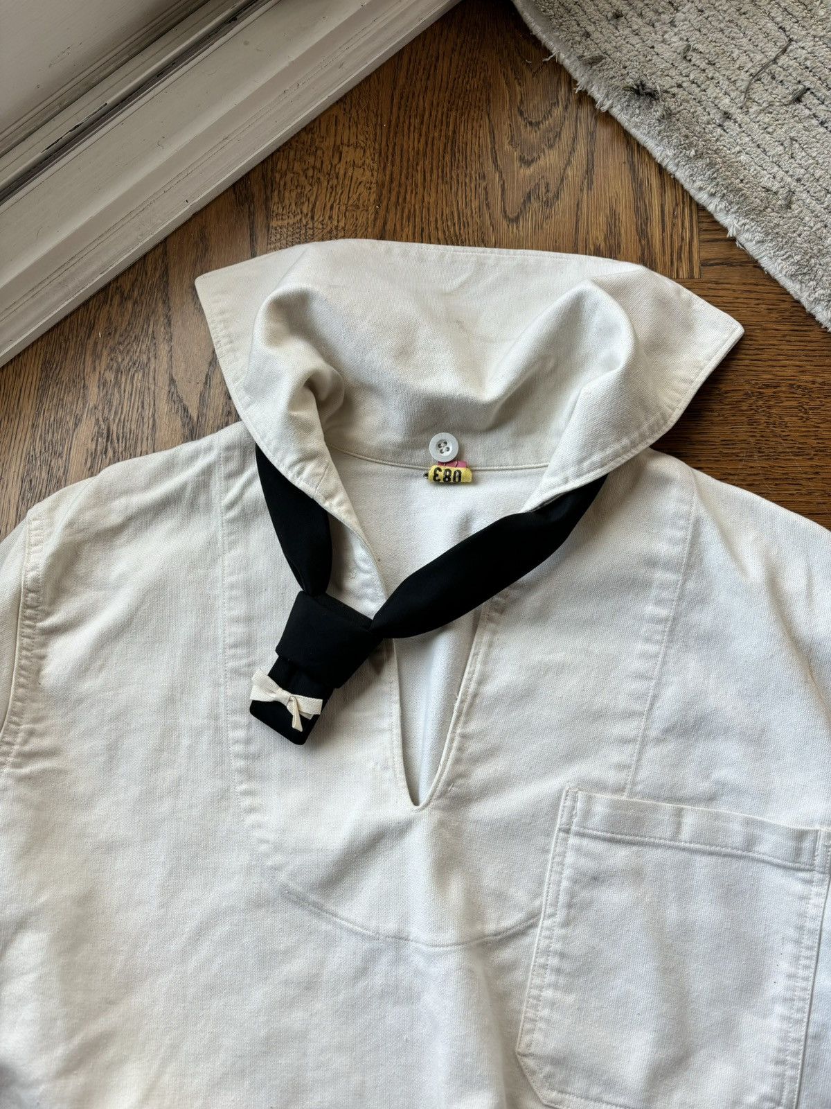Vintage 1960s East German Navy Smock Vintage Canvas Soviet Sailor US Size US M / EU 48-50 / 2 - 2 Thumbnail