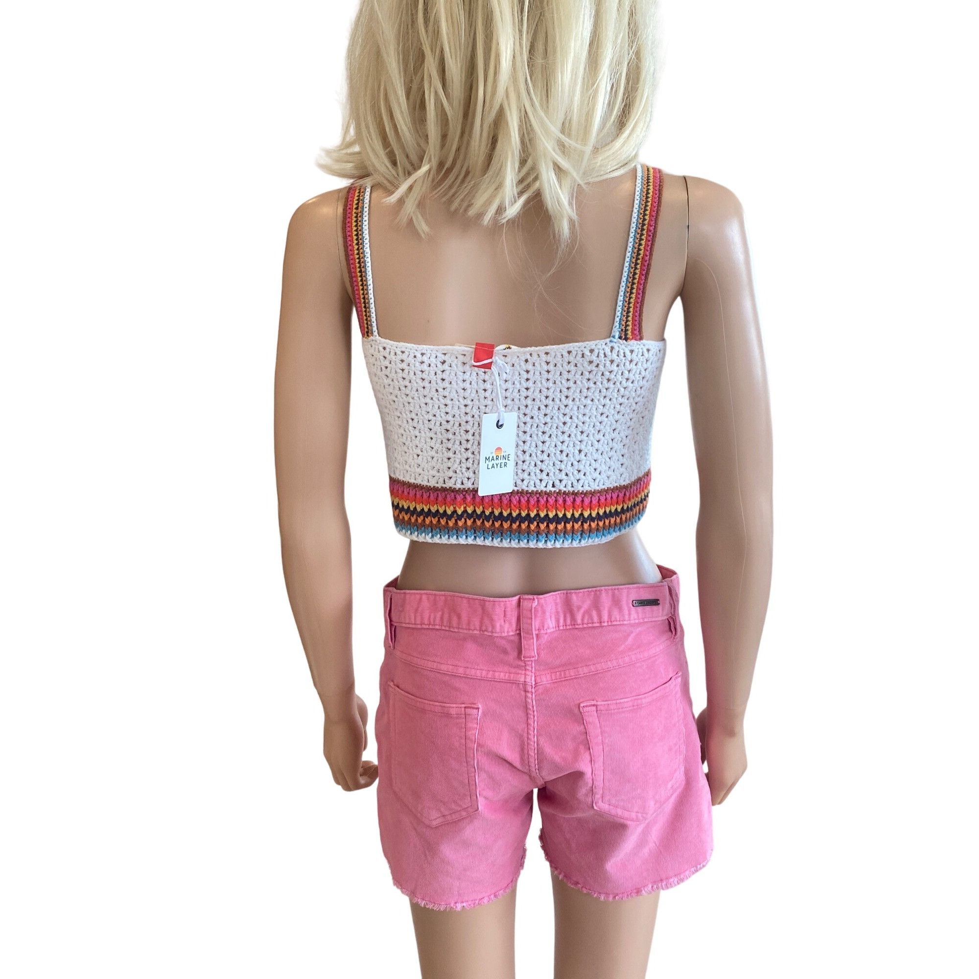 Marine Layer NWT Marine Layer $118 Crochet Crop Top W's XS Caro Tank Whit Size XS / US 0-2 / IT 36-38 - 8 Thumbnail