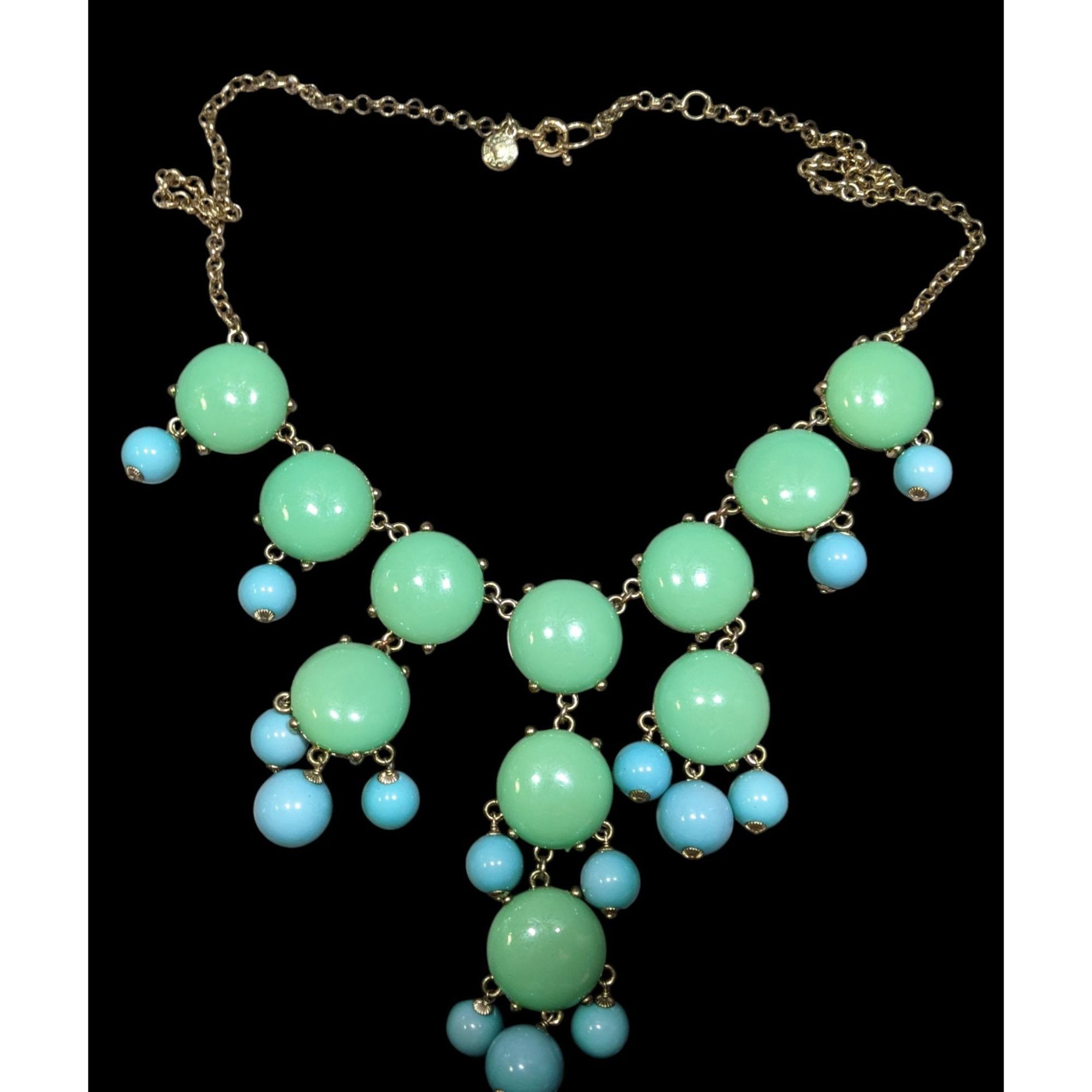 J.Crew J. Crew Y2K Preppy Green And Blue Statement Necklace Size ONE SIZE - 1 Thumbnail
