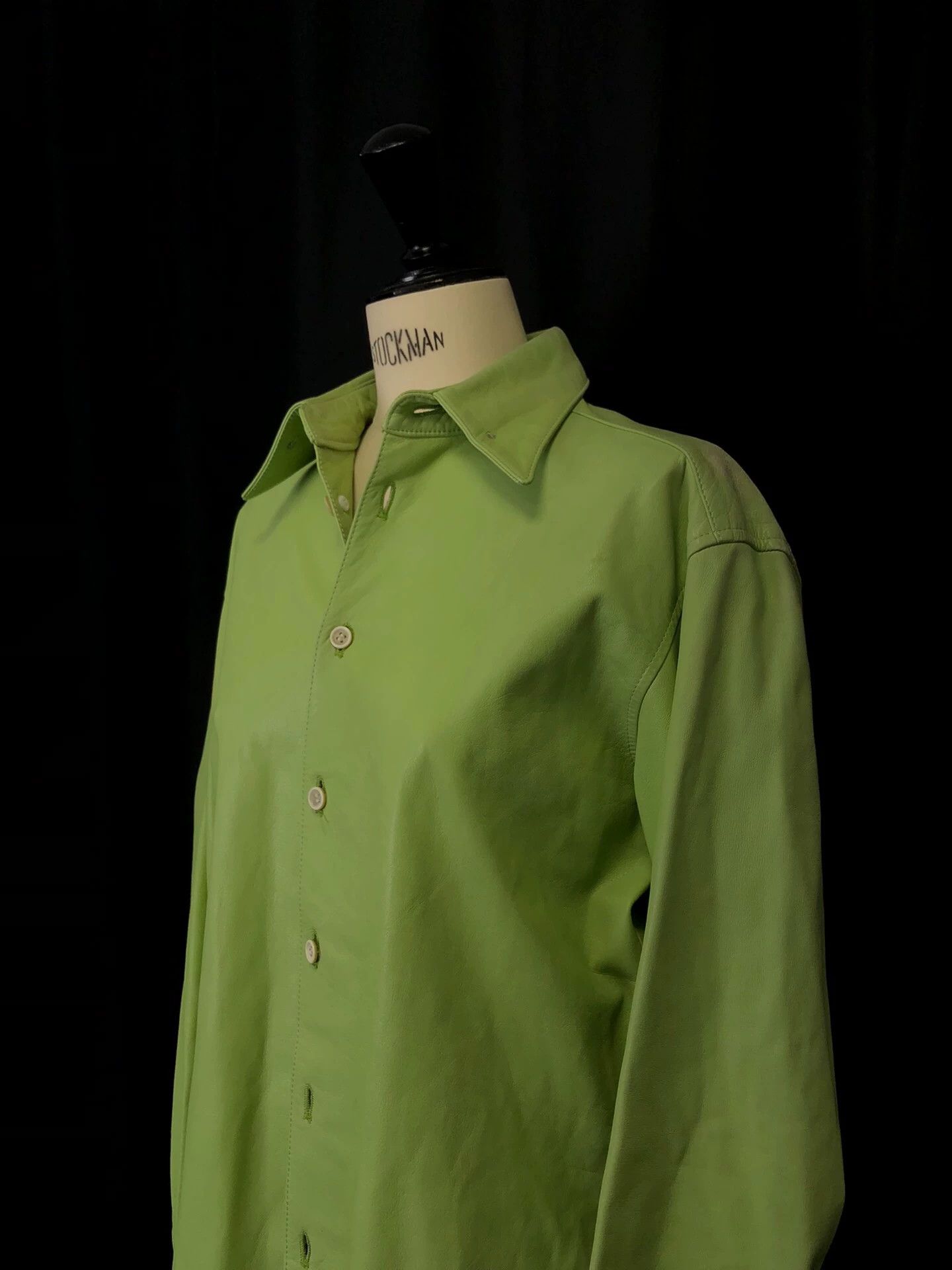 Yohji Yamamoto Yohji Yamamoto 1997AW Apple Green Leather Shirt M Size US M / EU 48-50 / 2 - 5 Thumbnail