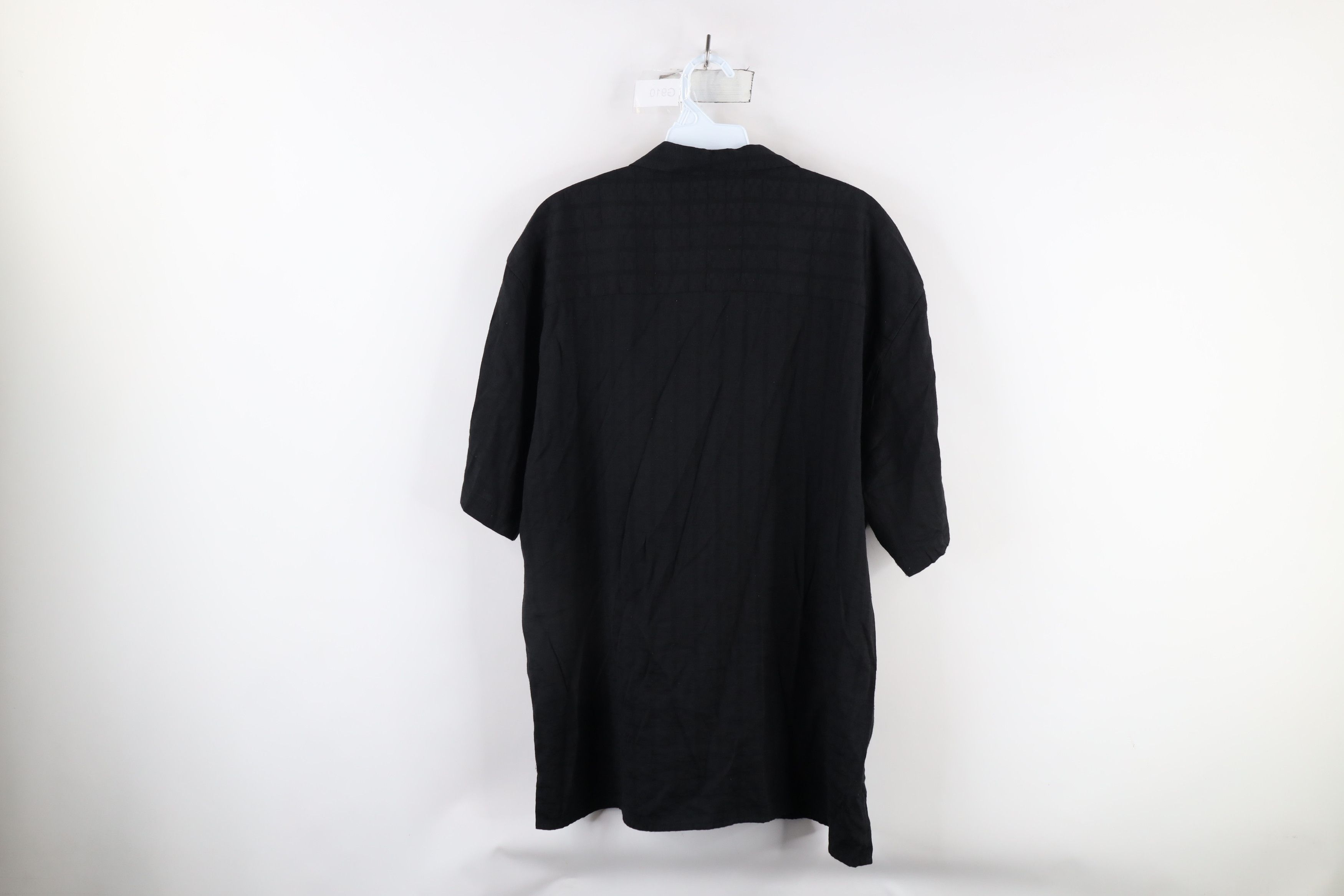 Vintage Vintage 90s Streetwear Camp Collar Button Shirt Black Size US L / EU 52-54 / 3 - 7 Thumbnail