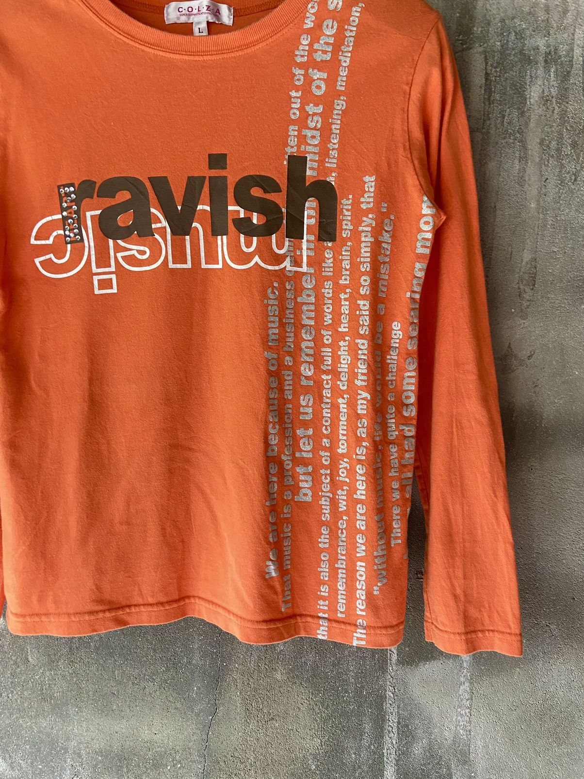 Japanese Brand C.O.L.Z.A QUOTES LONG SLEEVE Size US S / EU 44-46 / 1 - 3 Thumbnail
