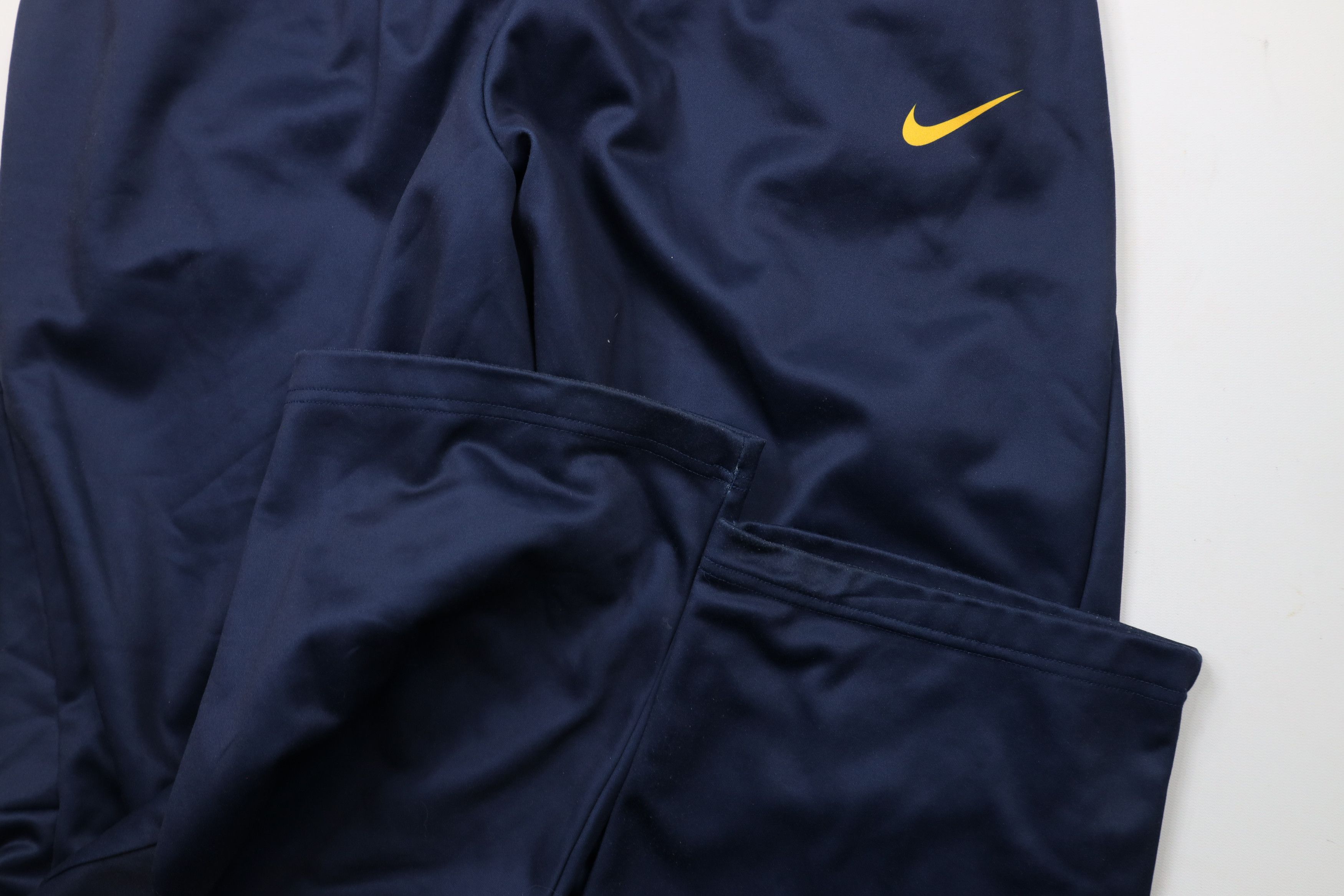 Nike × Vintage Vintage Nike Mini Swoosh Wide Leg Sweatpants Pants Blue Size US 42 / EU 58 - 6 Thumbnail
