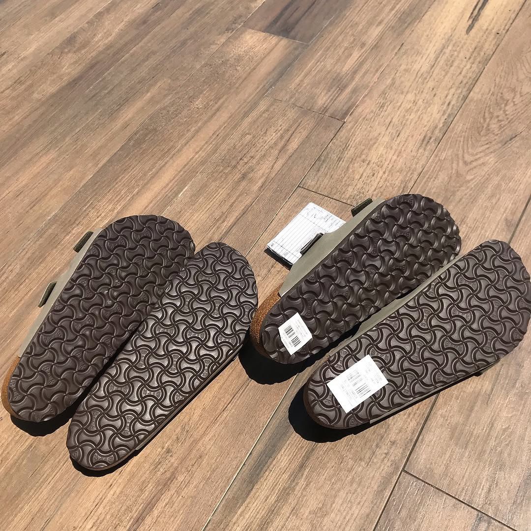 Birkenstock Steal Deal Birkenstock Arizona Birkibuc grey Stone Sandals Size US 9 / EU 42 - 7 Thumbnail