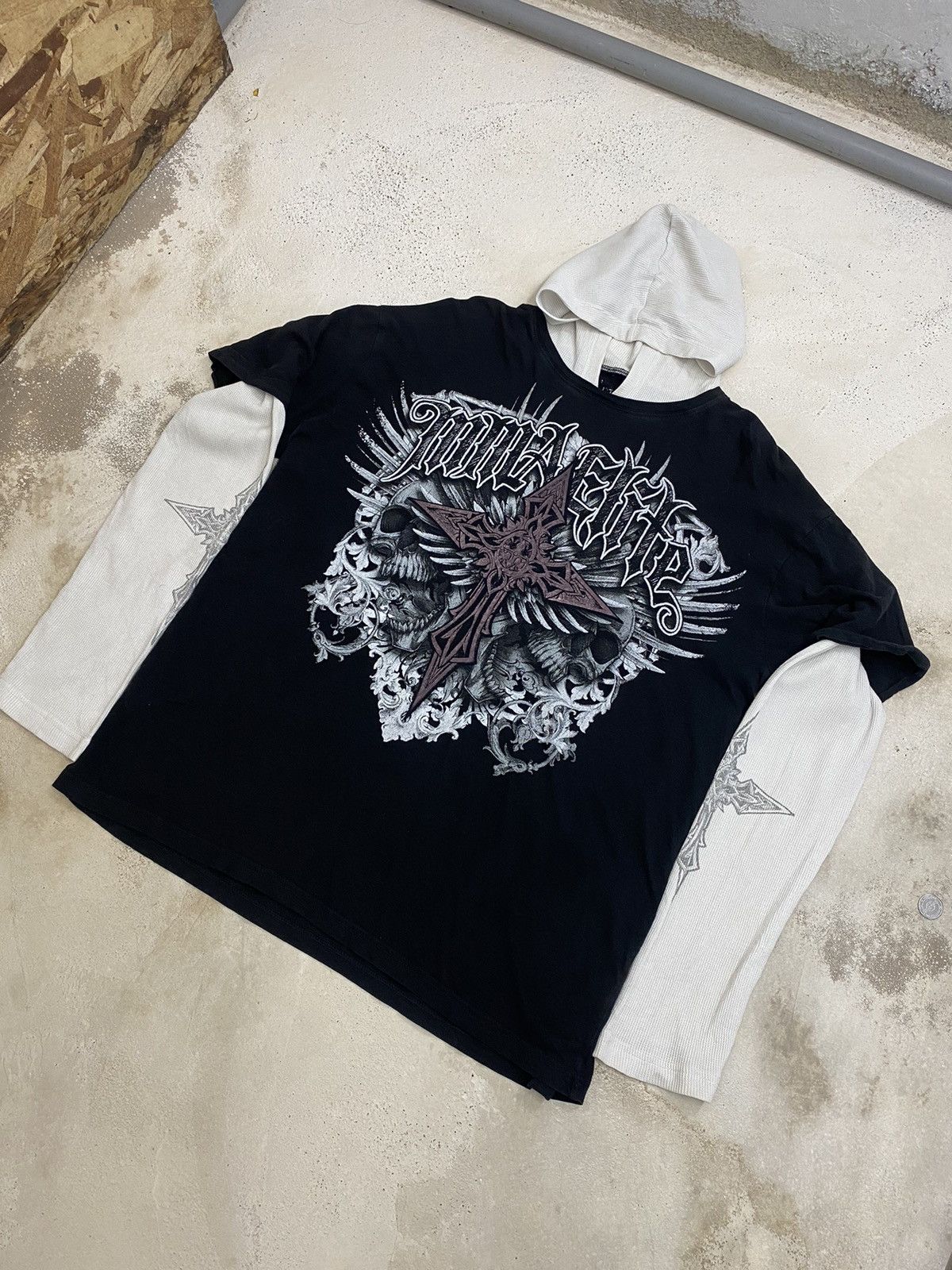 Other MMA Elite Rare Edition Japan Art Cross Sword Skulls Hoodie Size US XL / EU 56 / 4 - 2 Thumbnail