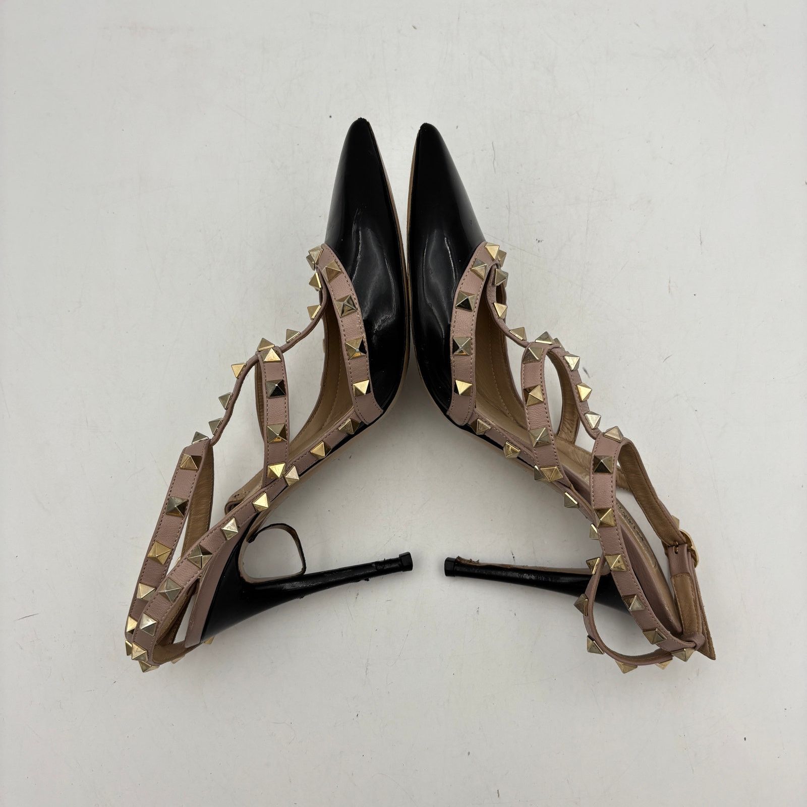 Giovanni Valentino Valentino Garavani Rockstud Ankle Strap Heels Women's 39.5 Size US 9.5 / IT 39.5 - 7 Thumbnail