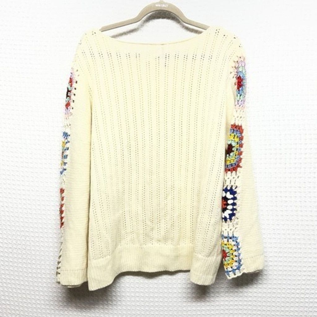 Anthropologie Anthropologie Granny Square Crochet Cottage Sweater Women XL Size XL / US 12-14 / IT 48-50 - 6 Thumbnail