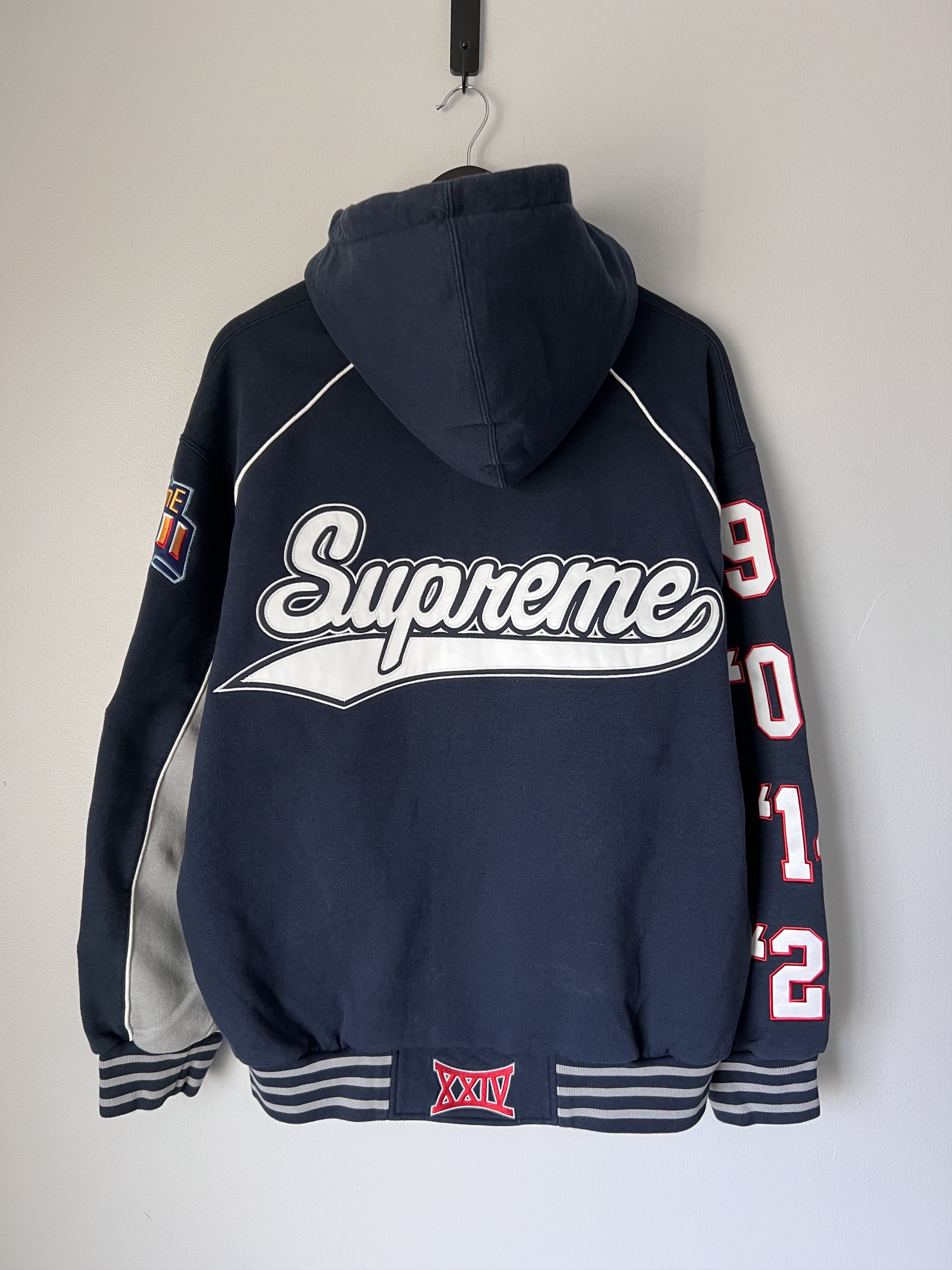 Supreme Supreme Playoffs Zip Up Hooded Sweatshirt in Navy Size US L / EU 52-54 / 3 - 6 Thumbnail