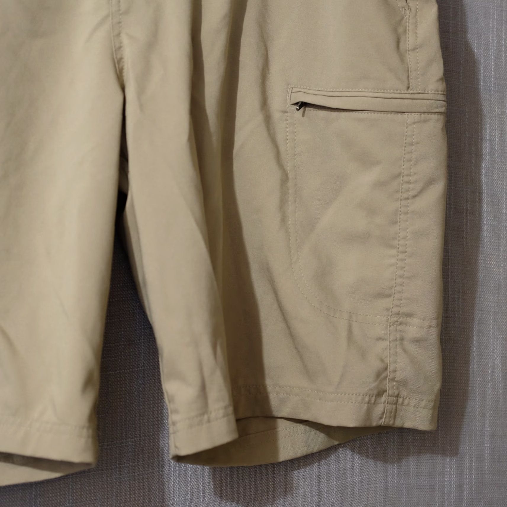 George George Cargo Shorts Beige Zip Pockets Stretch Mens 40 #HA-32 Size US 40 / EU 56 - 5 Thumbnail