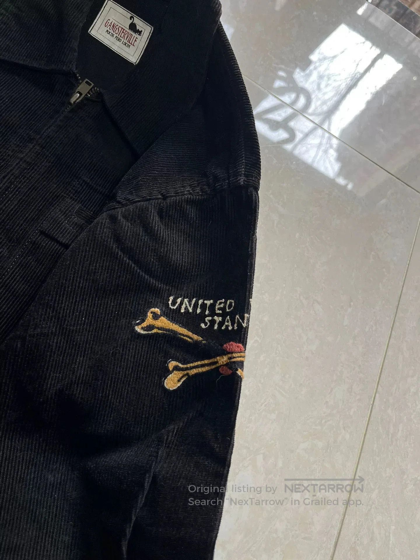 Japanese Brand GANGSTERVILLE Corduroy Jacket with Embroidery. Size US S / EU 44-46 / 1 - 5 Thumbnail