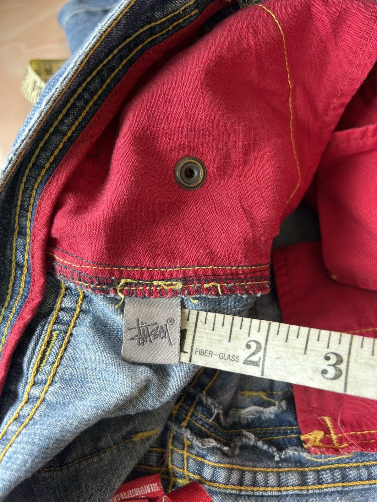 Stussy Stussy Semi Bootcut Distressed Jeans Size 26" / US 2 / IT 38 - 15 Thumbnail