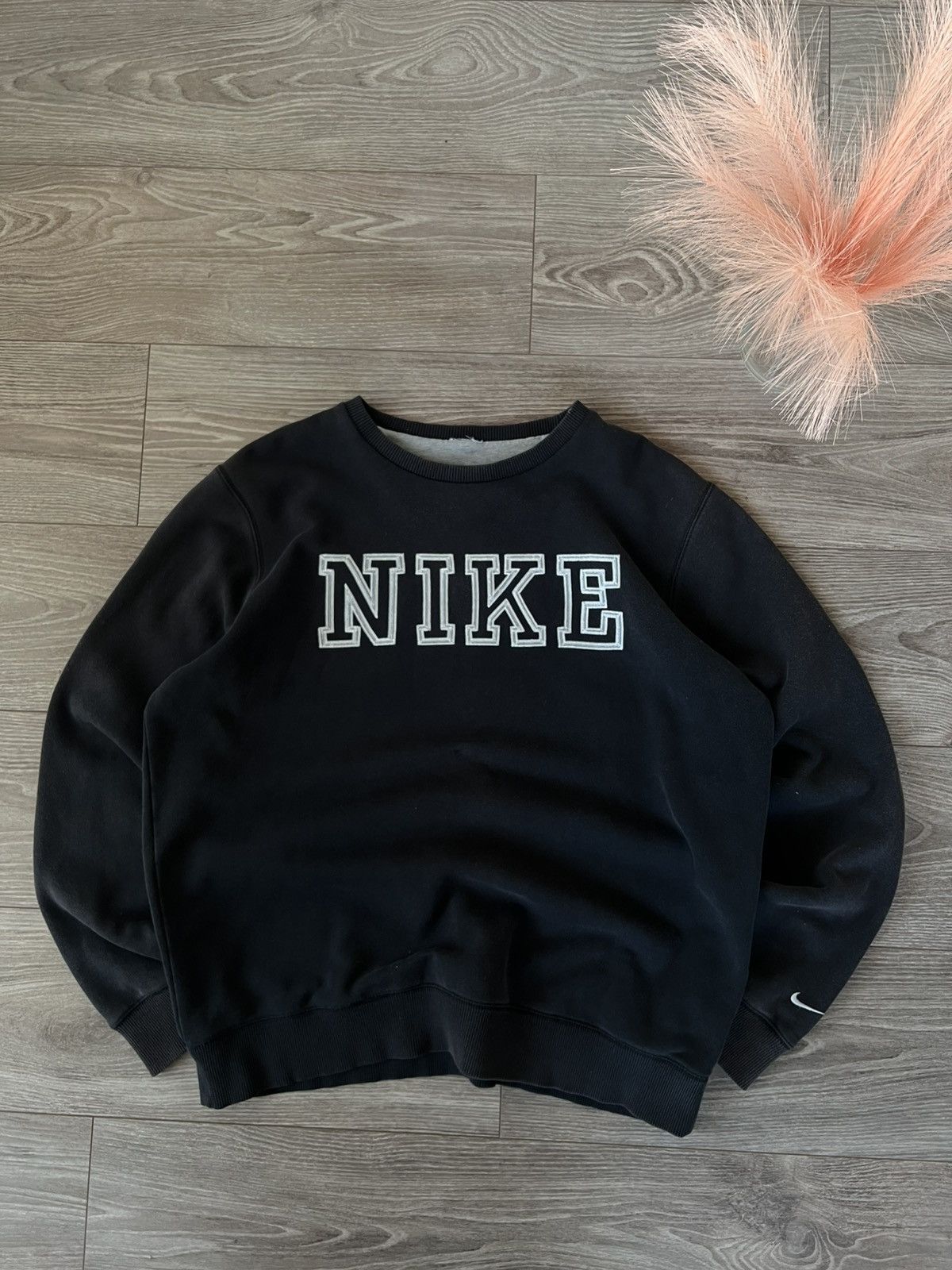 Designer × Nike × Vintage ‼️Vintage Nike Big Logo Knit Crewneck Sweatshirt ‼️ Size US L / EU 52-54 / 3 - 3 Thumbnail